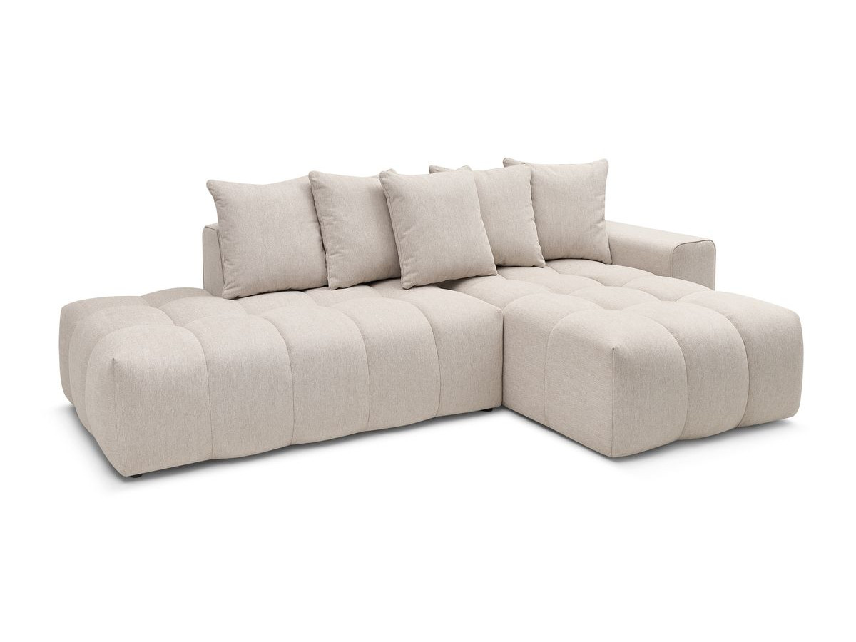 Bobochic Mont-blanc Ecksofa Melange-Stoff Beige Ecke rechts