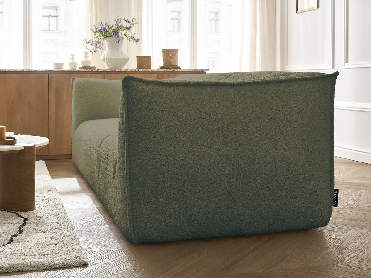 Bobochic Giorgia Sofa 5-Sitzer 534 × 100 cm Bouclé-Stoff Grün
