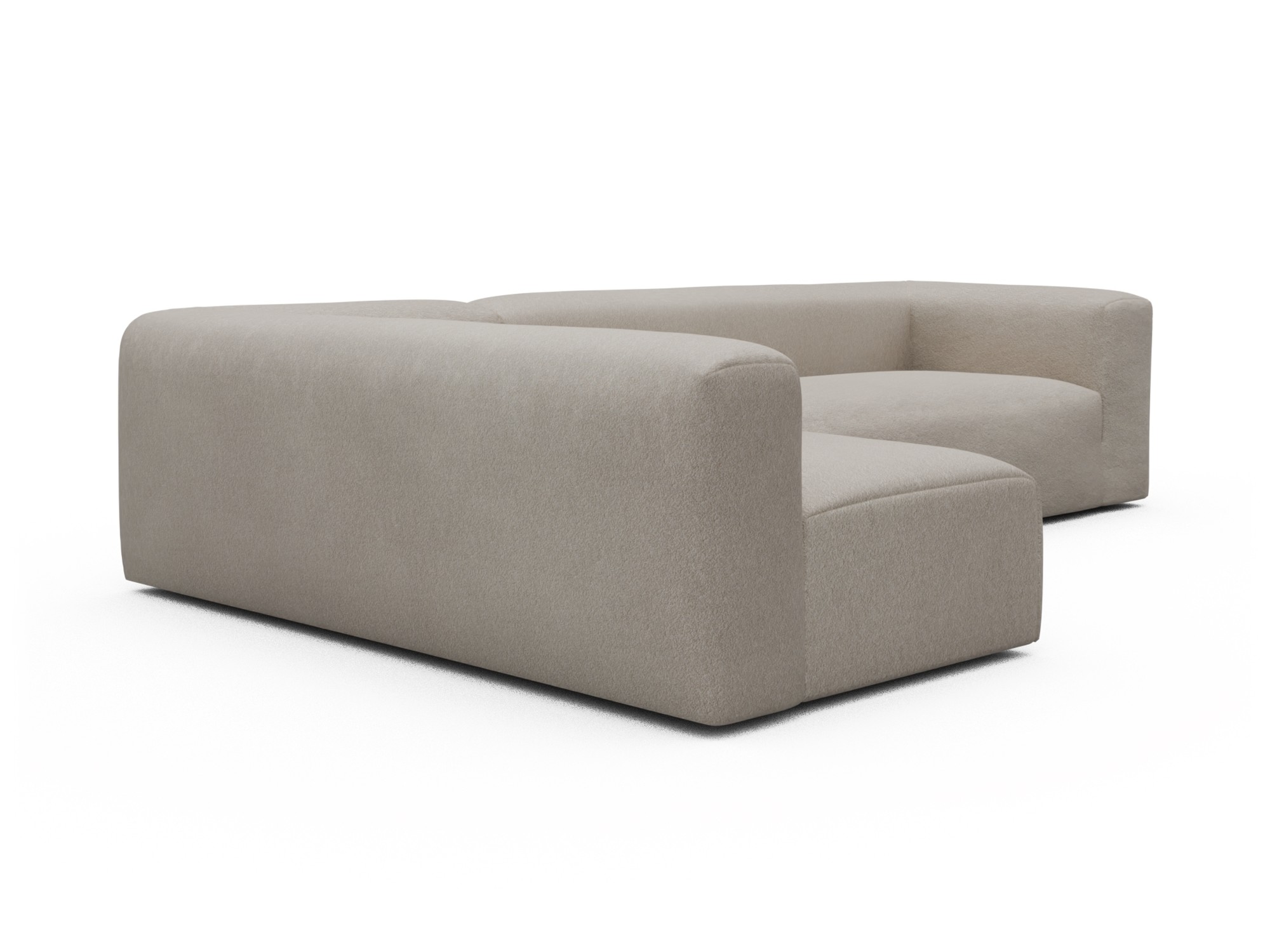 Skandi Home Ecksofa Fred 2x 2,5-Sitzer links offen Aivi-Lace-Beige moebelfaktor