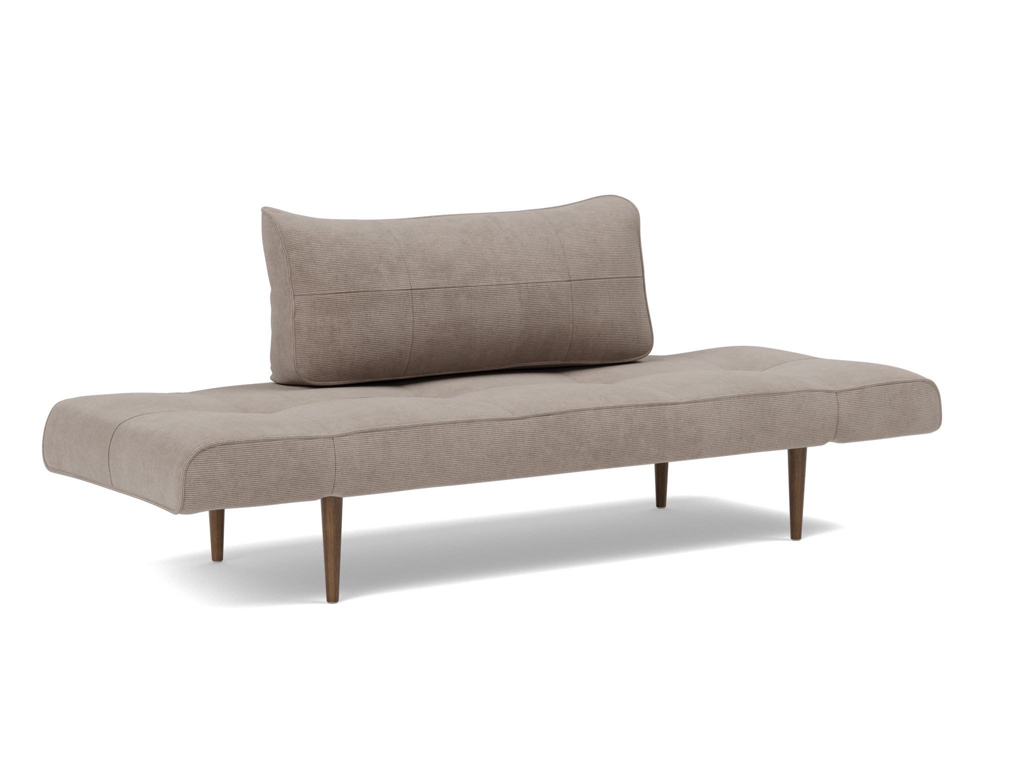 Tagesbett Zeal Kord Cordufine 318-Beige Beine Styletto Eiche dunkel