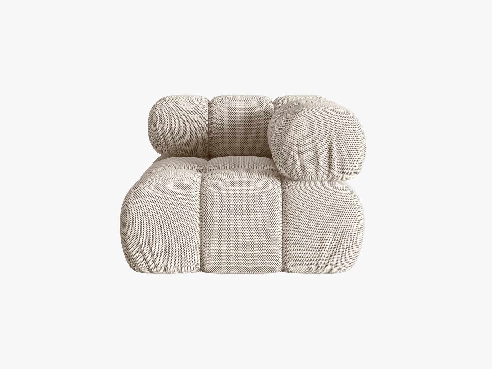 Micadoni symmetrisches Eckmodul Bellis 3D-Stoff Sonic Helles Beige