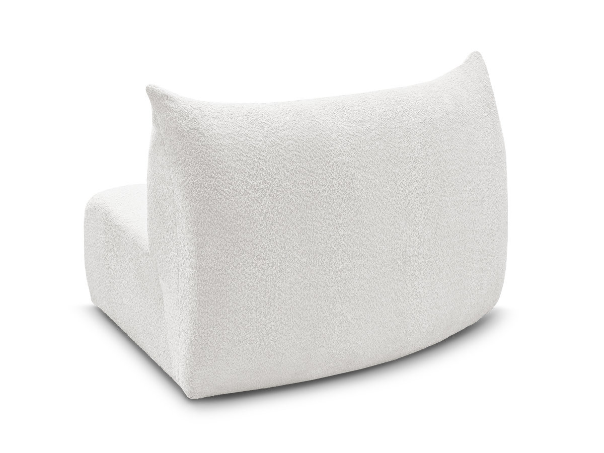 Bobochic Azra Sofamodul 1-Sitzer Bouclé-Stoff Weiß
