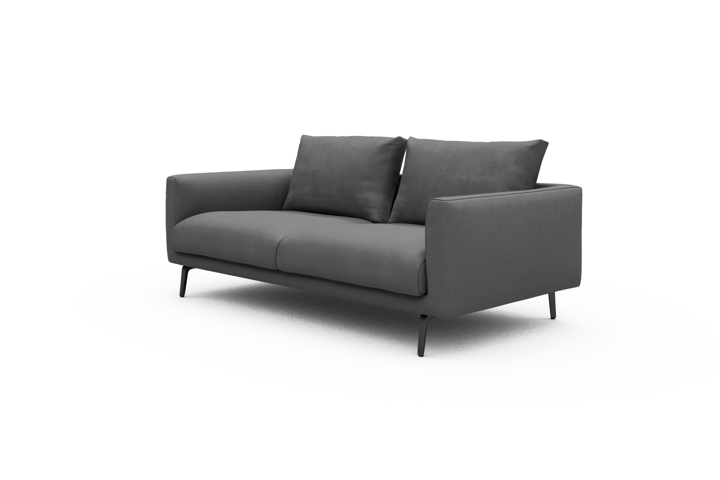 Sofa Karl 2-5-Sitzer Cordufine-Grey