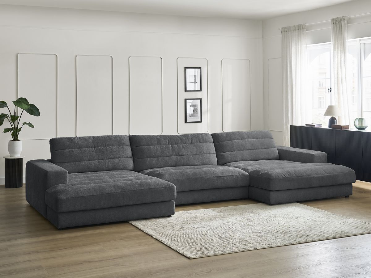 Bobochic Sierra Wohnlandschaft Strukturstoff Dunkelgrau