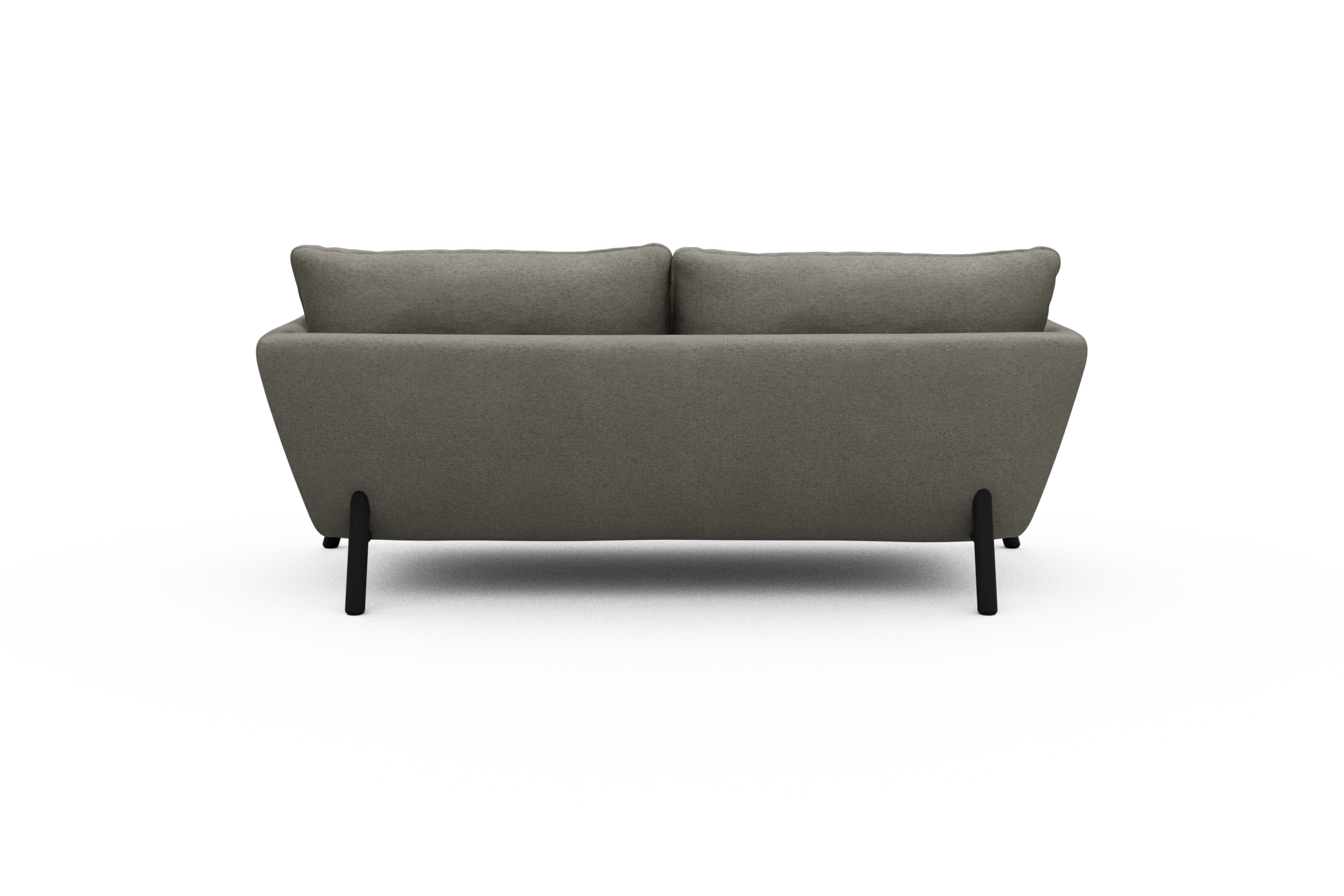 Sofa Emil 2-Sitzer Beinfarbe Eiche Schwarz Denari-Warm-Grey
