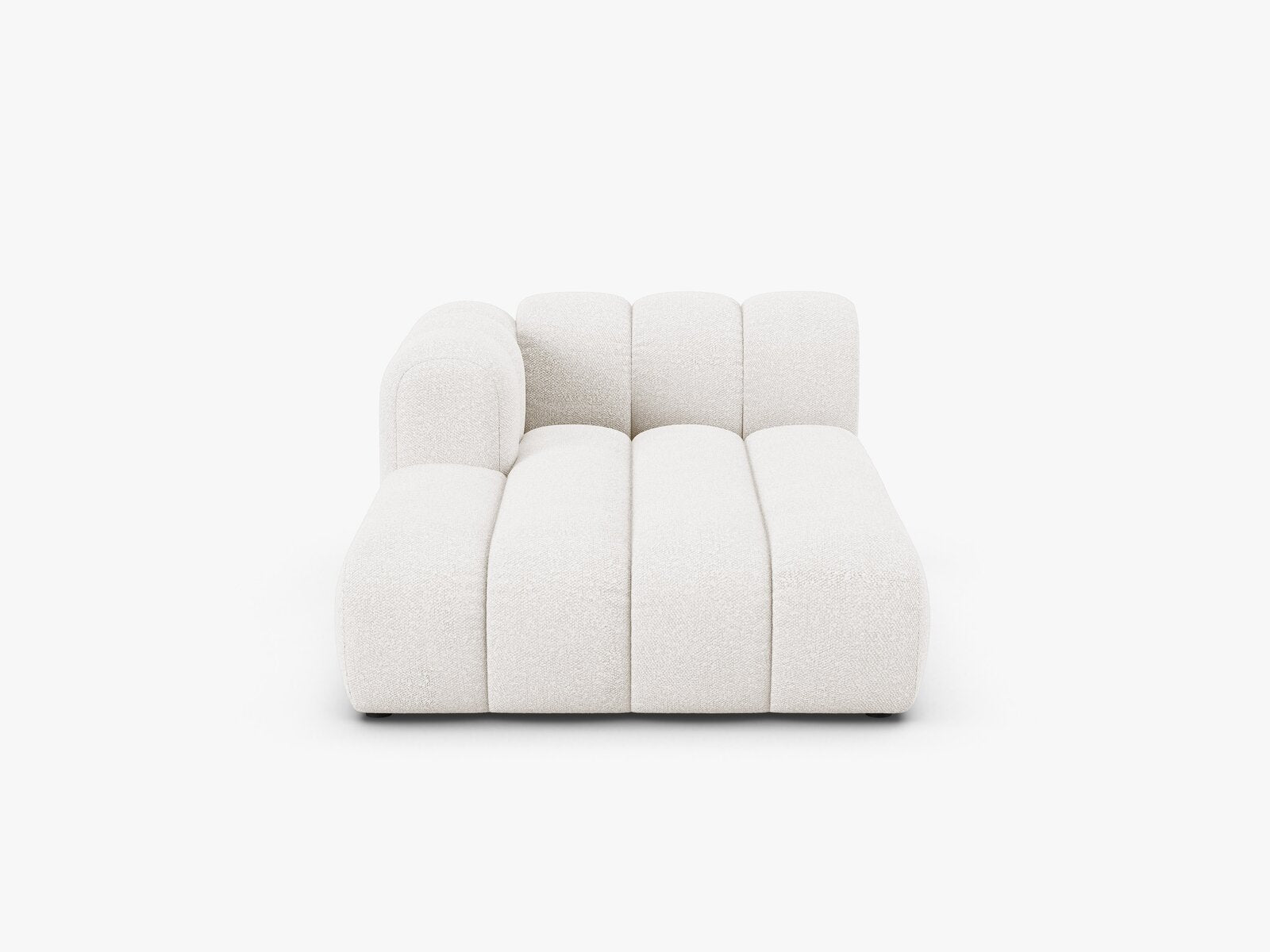 Micadoni Recamiere Lupine 2-Sitzer Links Boucle Baloo Weiß