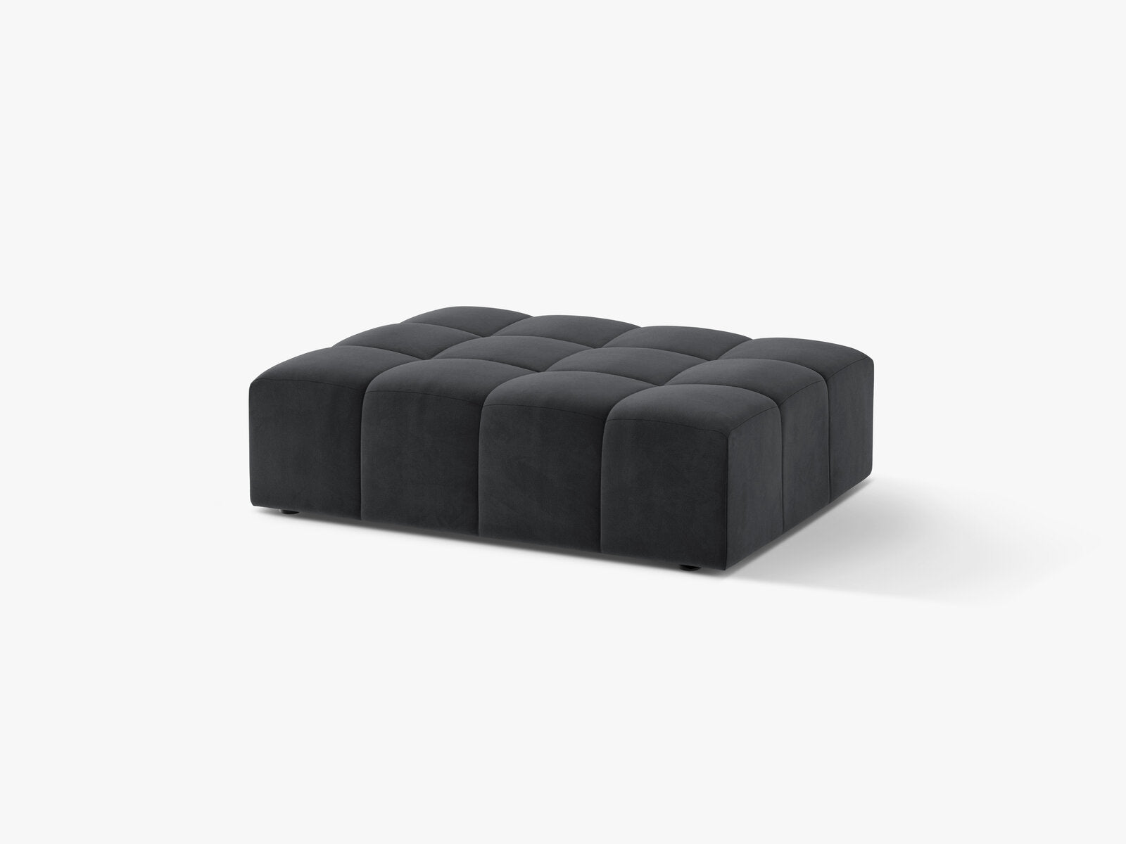Micadoni Hocker Jennifer 1-Sitzer Samt Bluvel Grau