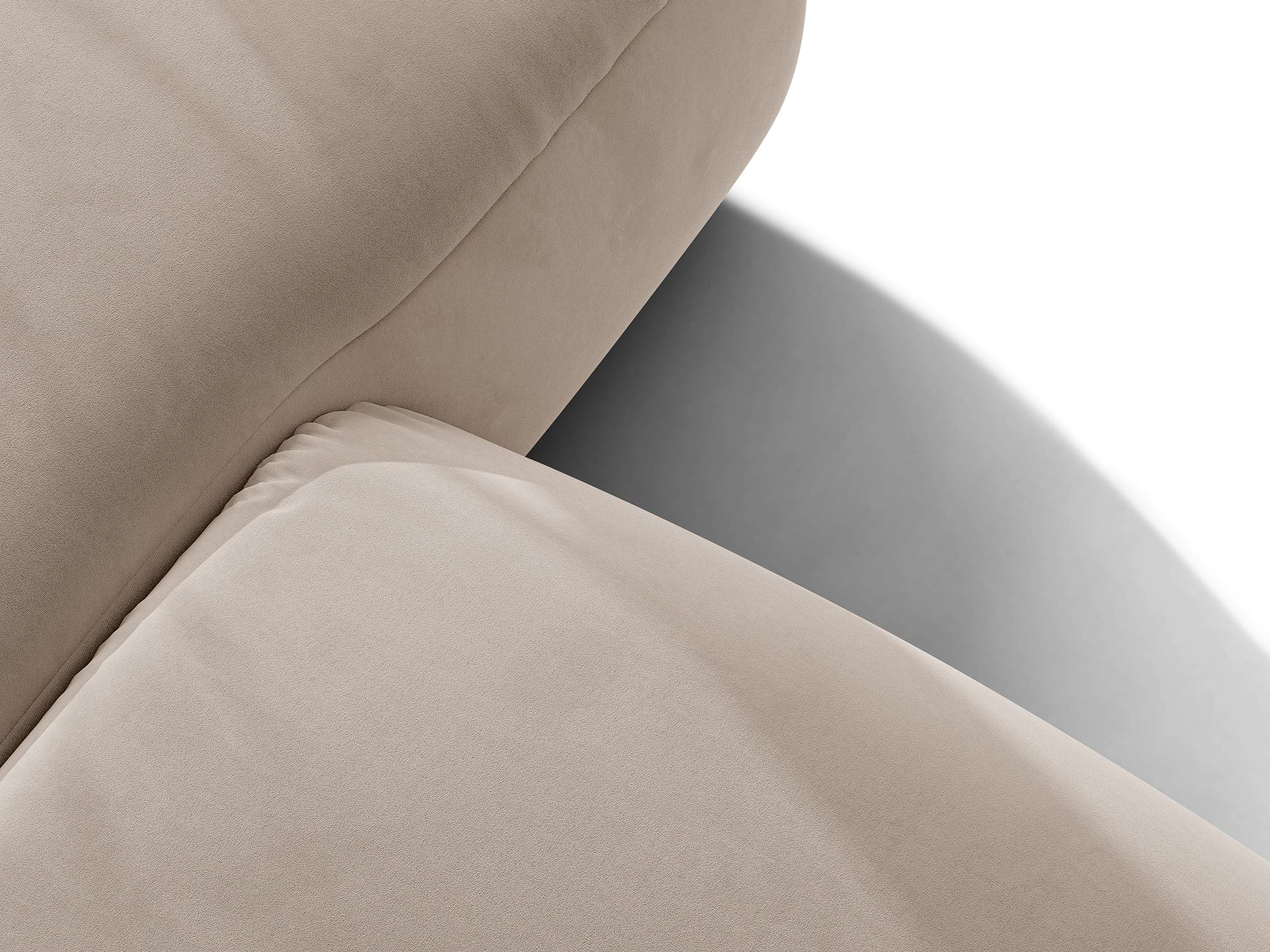 Micadoni Ophelia Ecksofa Links Samt Salvador Beige
