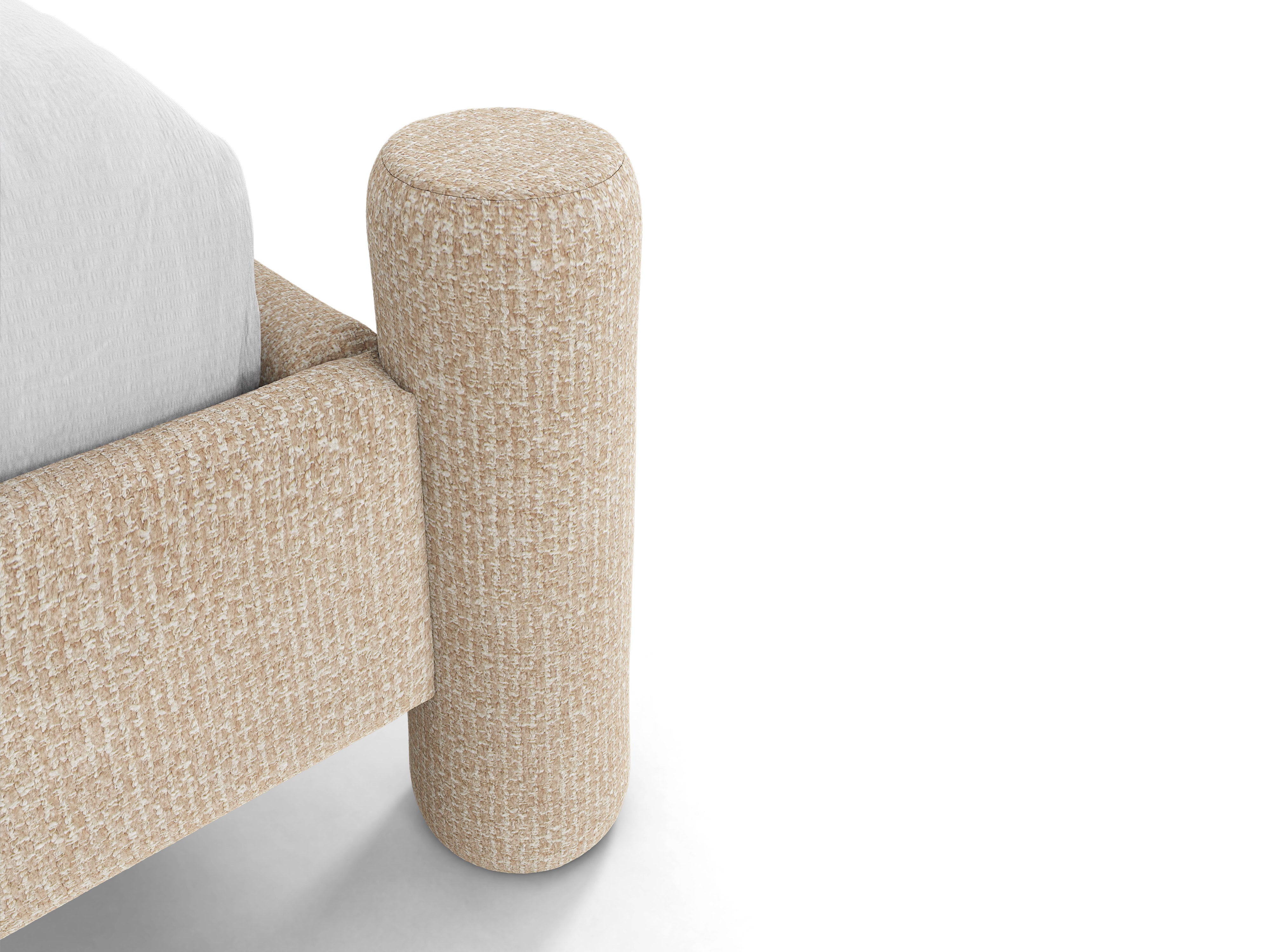 Micadoni Vera Bett mit Kopfteil Chenille Silencio Sand 180x200