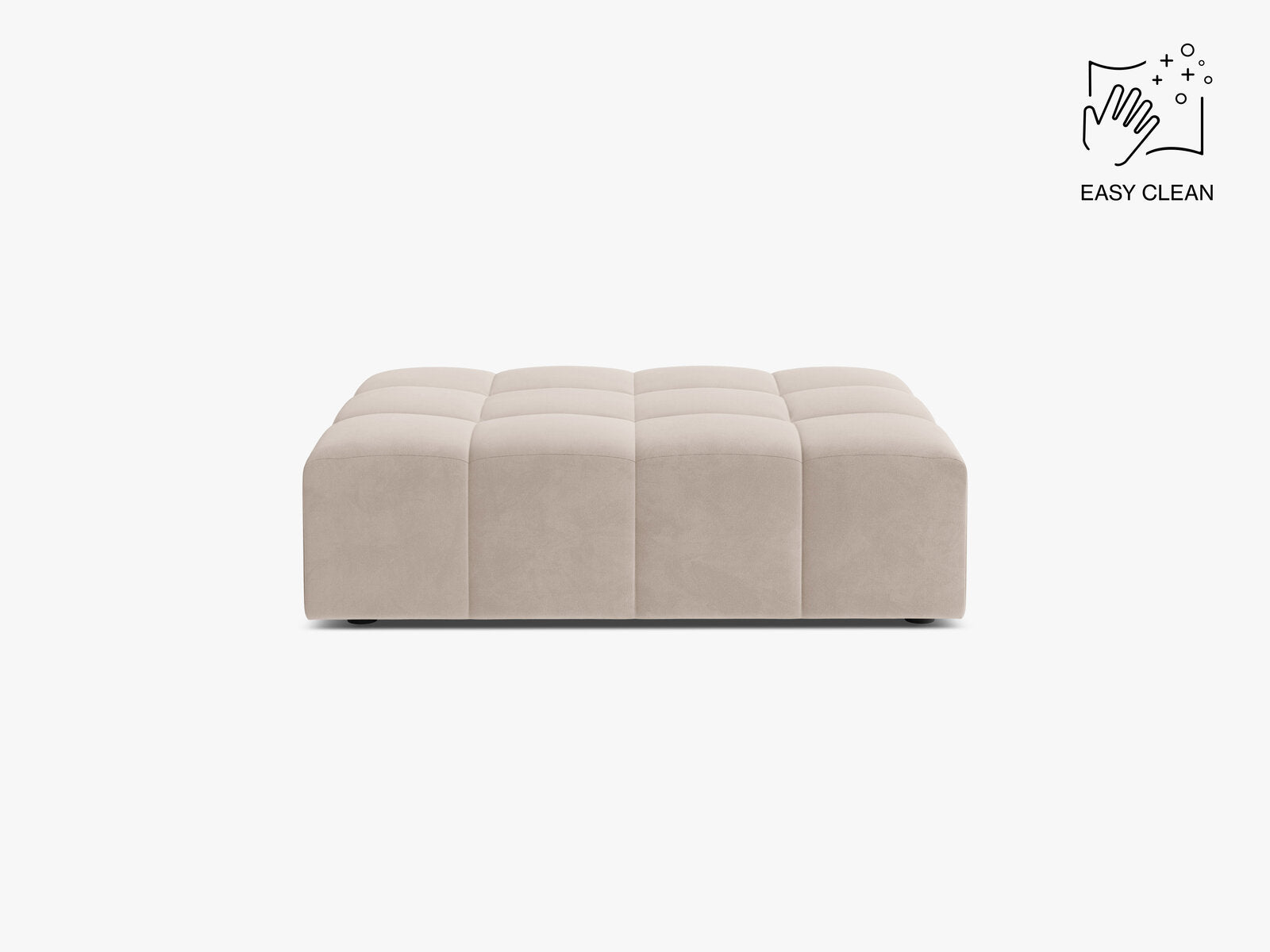 Micadoni Hocker Jennifer 1-Sitzer Samt Venus Helles Beige