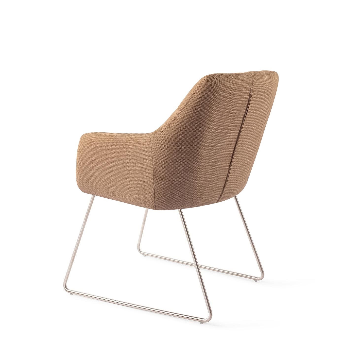 Jesper Home Esszimmerstuhl Noto Toasted-Toffee Slide Stahl