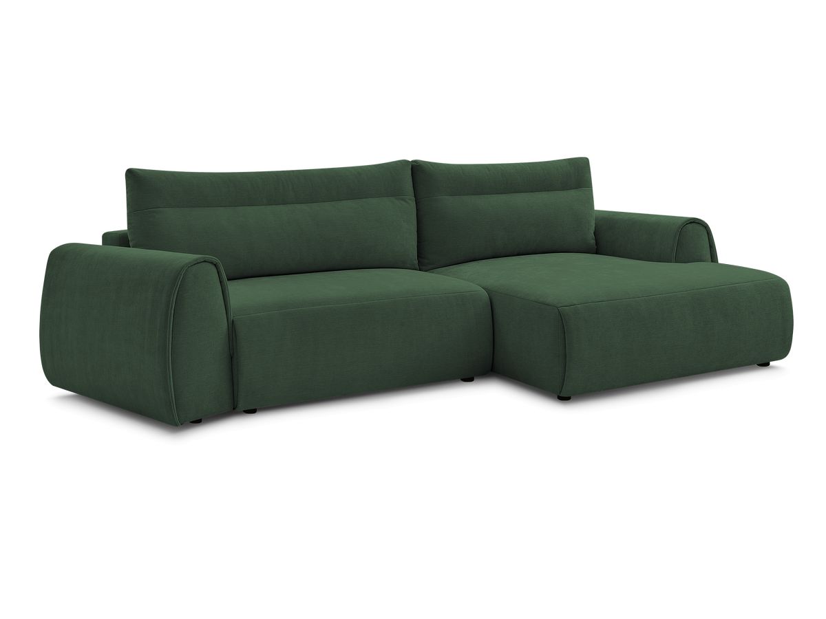 Bobochic Aden Ecksofa 293 × 152 cm Stoff Grün Ecke rechts