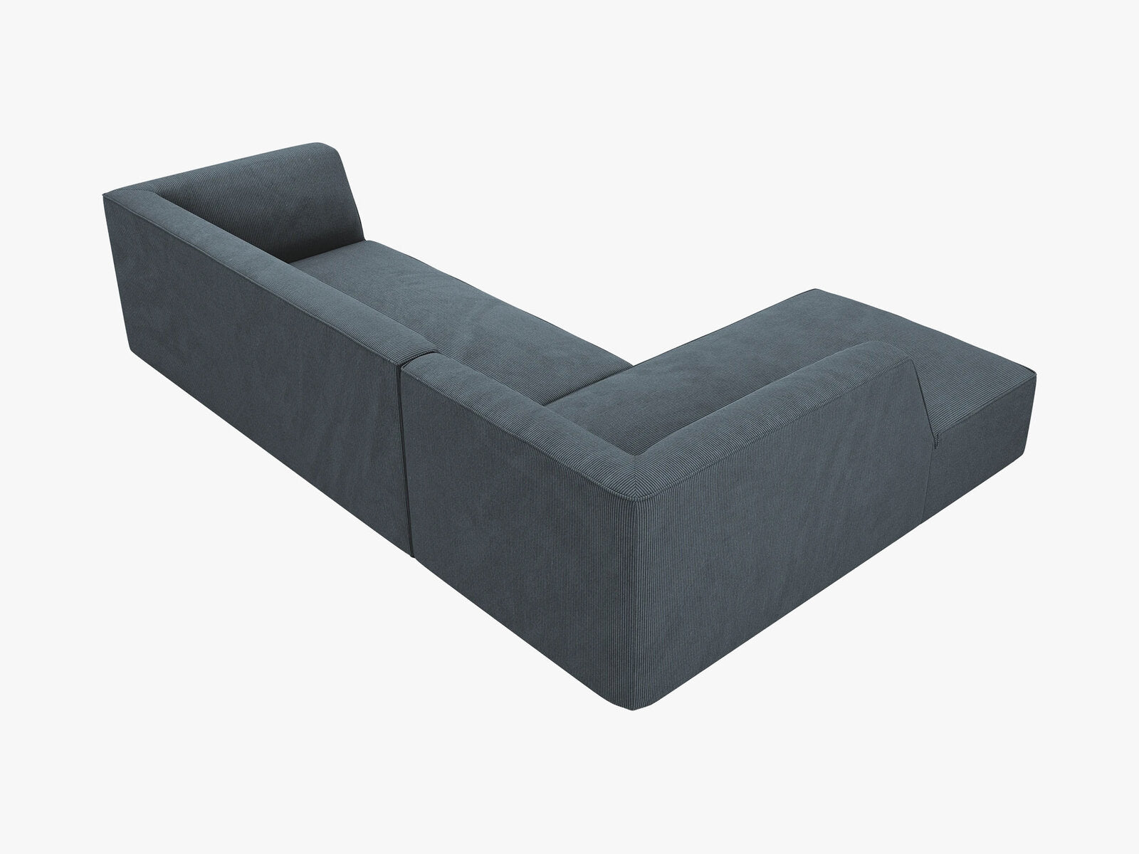 Micadoni 4-Sitzer Modular Sofa Ruby Links Kord Scala Blau