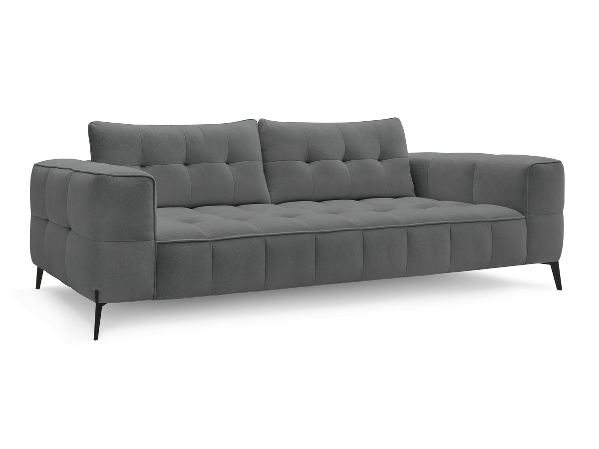 Bobochic Anis Sofa 3-Sitzer Strukturstoff Dunkelgrau