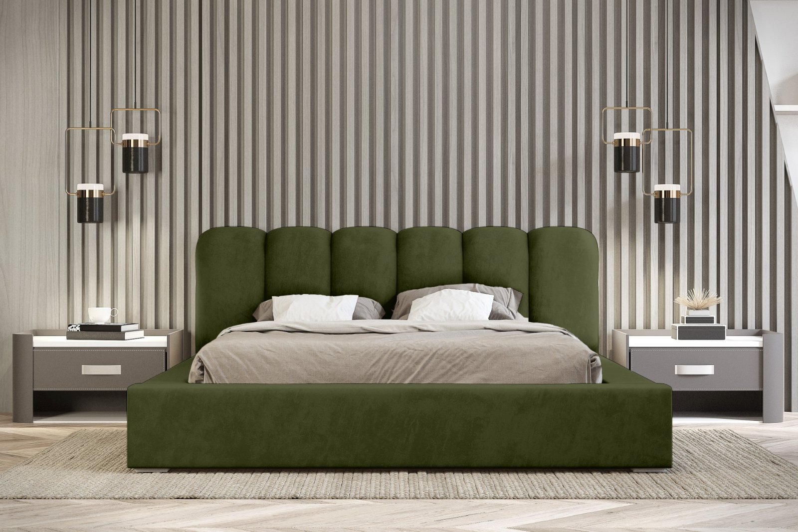 Polsterbett Tavio-New Chenille 160x200 mit Holzrahmen Ditra-New 38