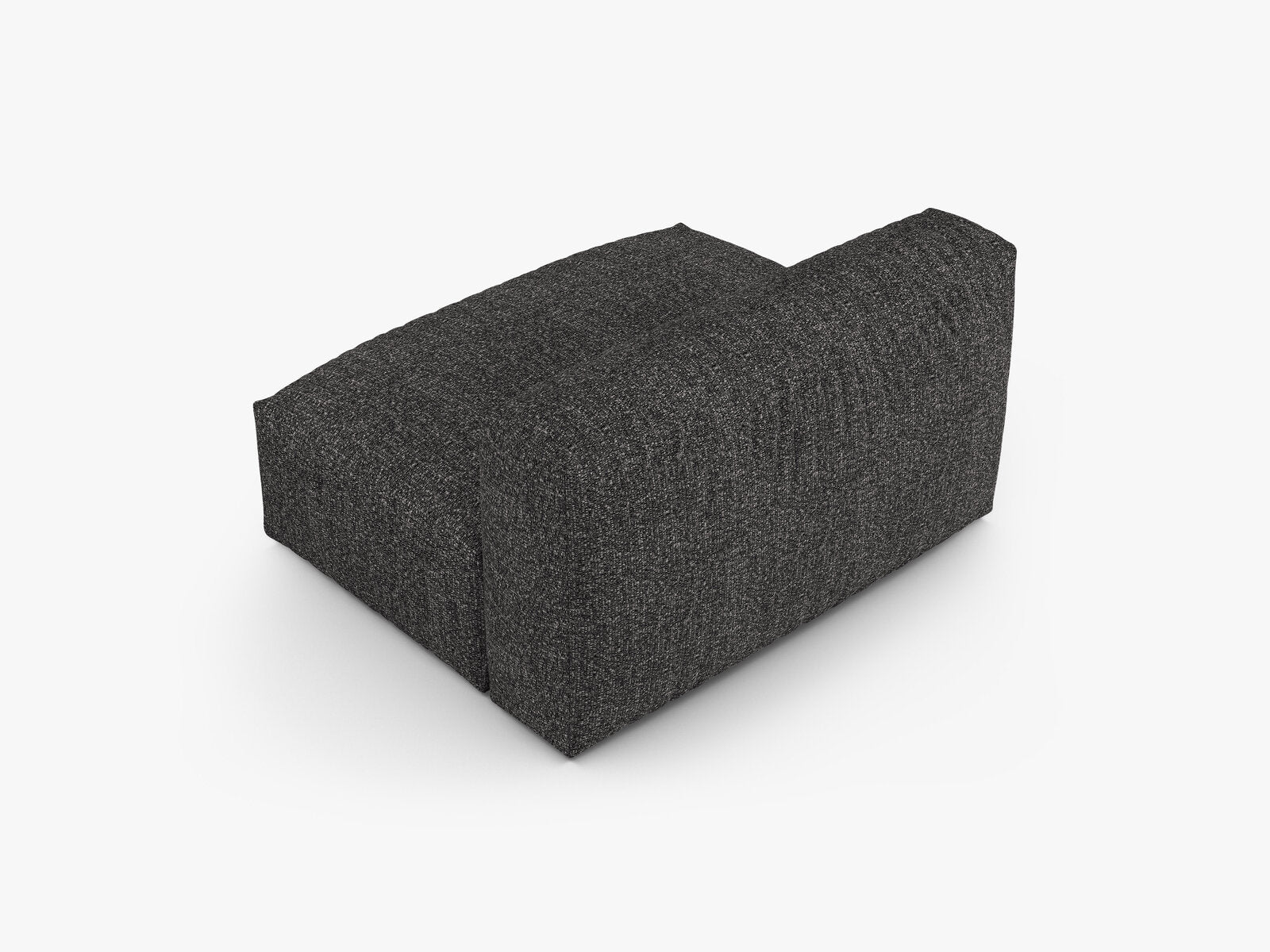 Micadoni Mittelmodul Martina 1-Sitzer Groß 90cm Sitztiefe Boucle Monet Anthrazit