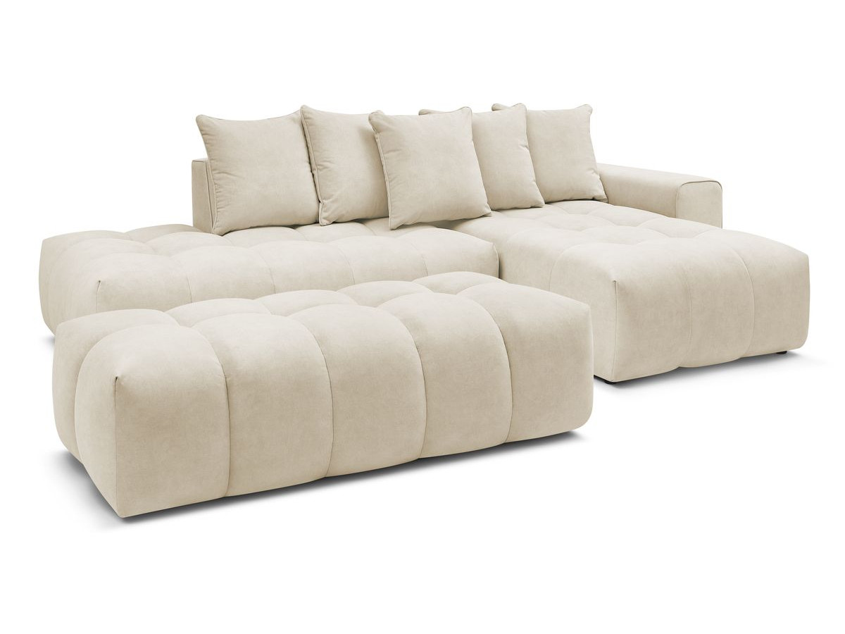 Bobochic Mont-blanc Ecksofa mit Pouf