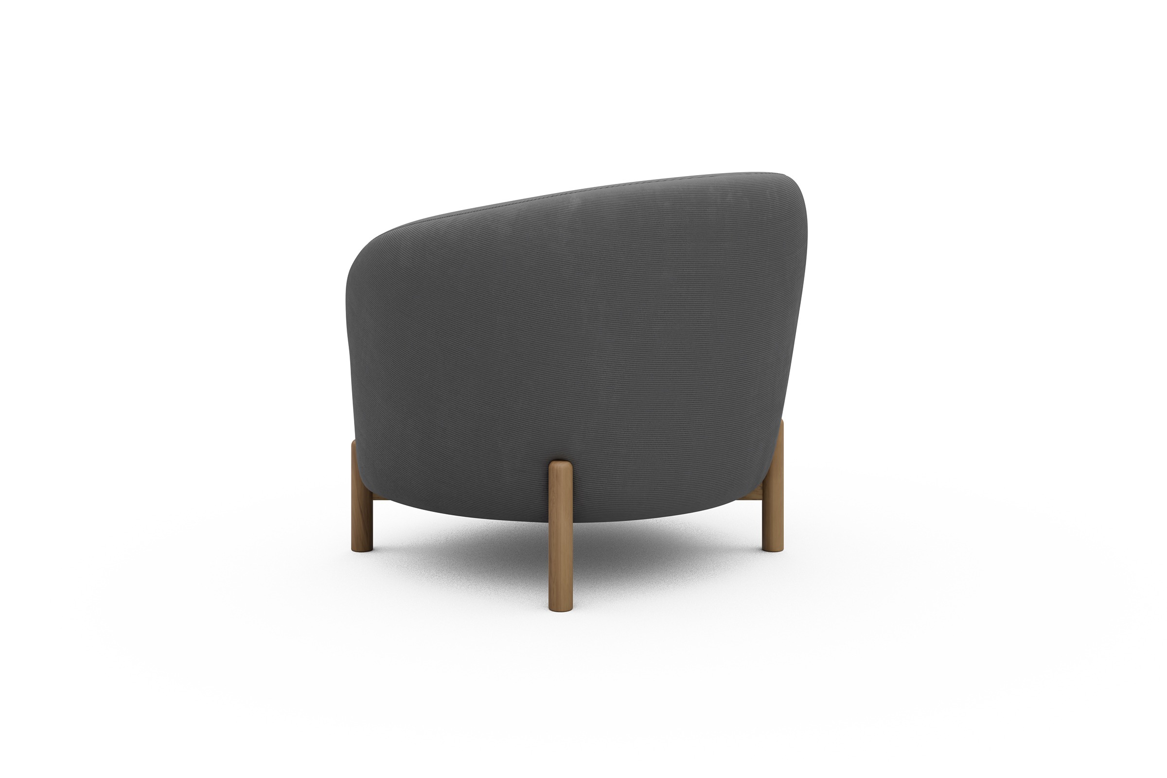 Sessel Ronda Holzbeine Eiche Natur Cordufine-Grey
