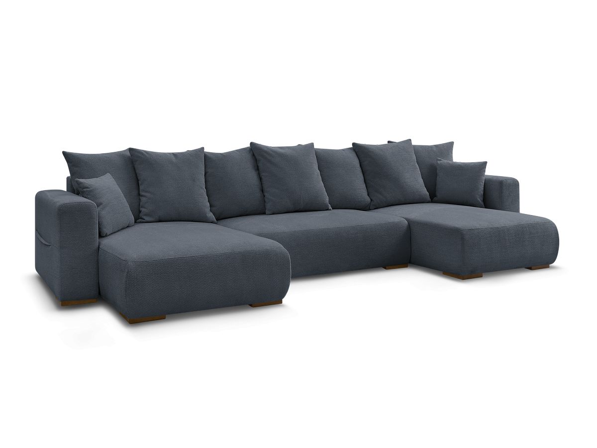 Bobochic Sidonie Wohnlandschaft Melange-Stoff Dunkelblau