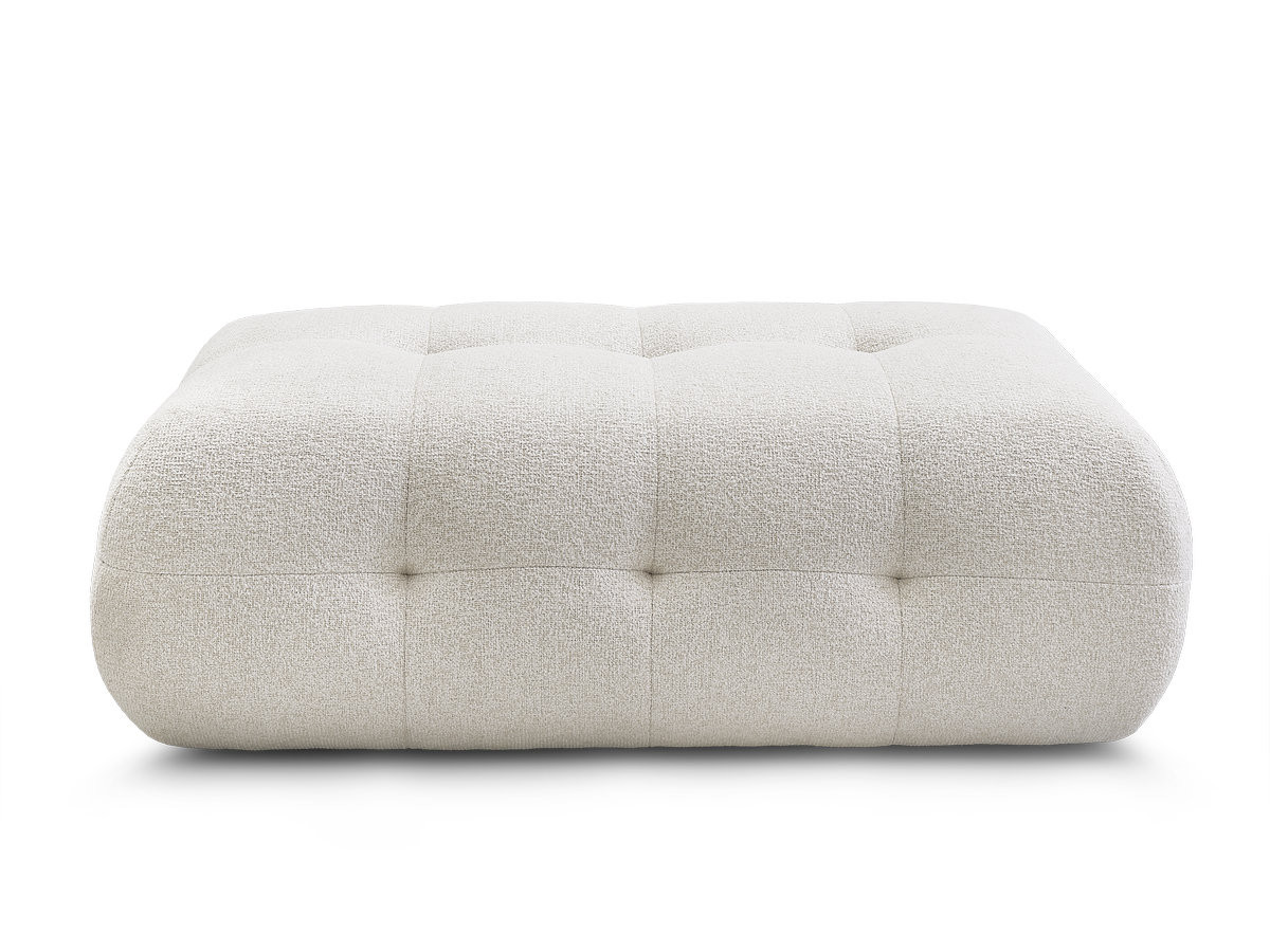 Bobochic Laura Pouf 135 × 84 cm Melange-Stoff Beige