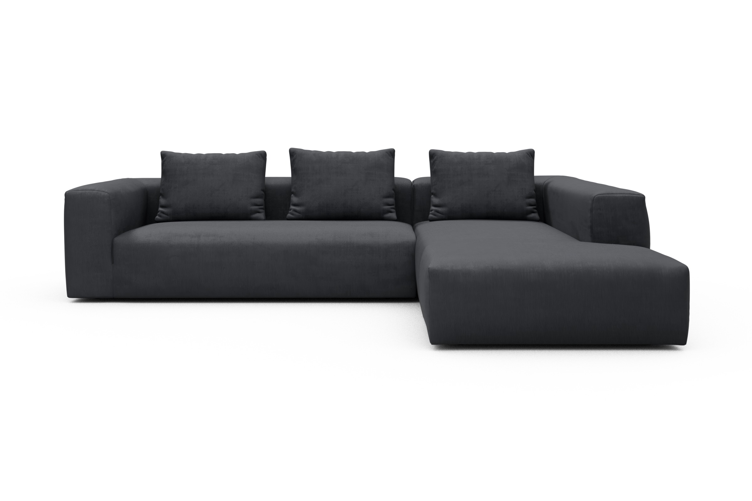 Skandi Home Ecksofa Fred Relax-Ecke rechts mit 2,5-Sitzer Cordufine-Slate-Grey moebelfaktor