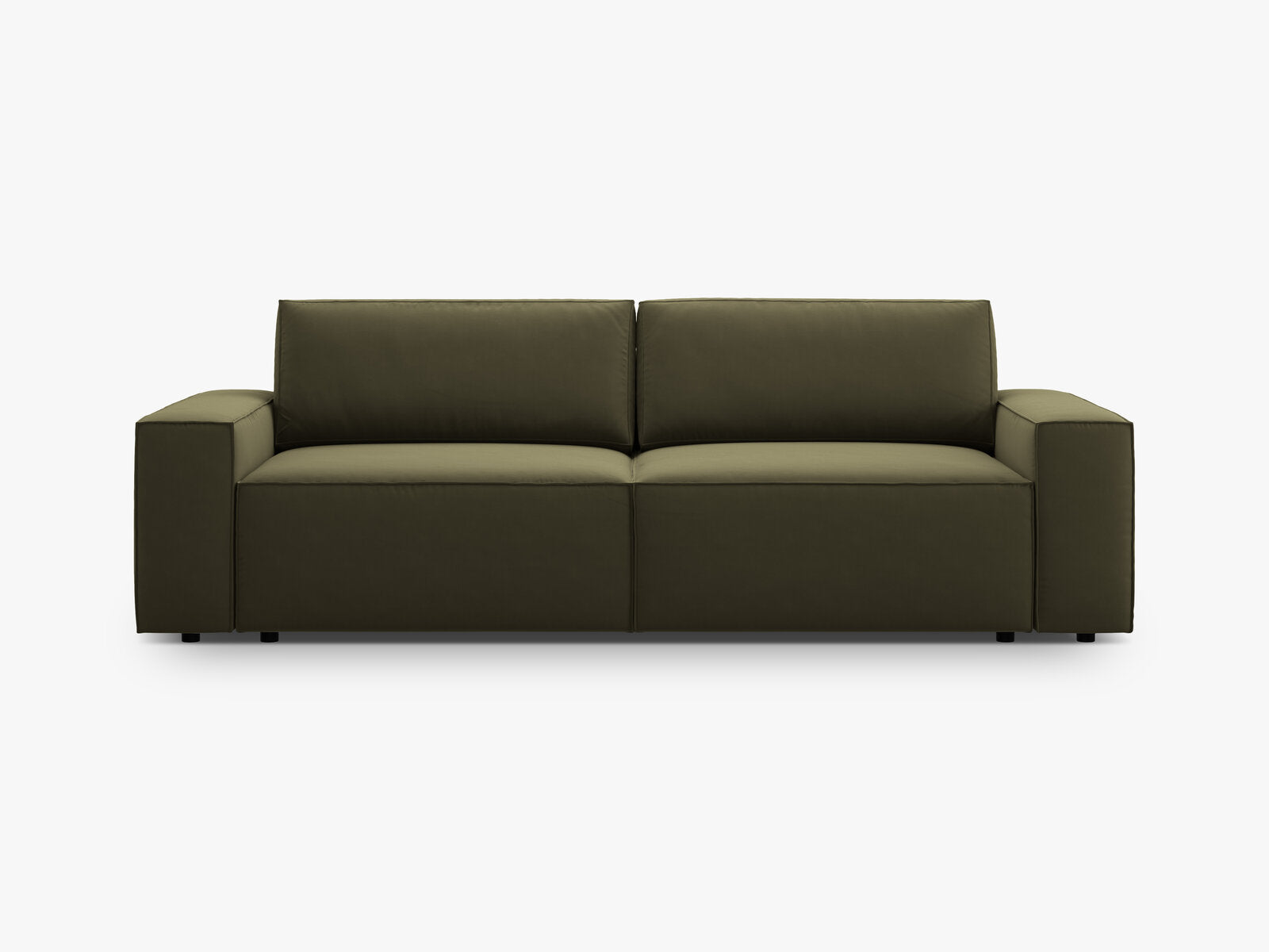 Micadoni Schlafsofa Jodie 3-Sitzer Samt Bluvel Grün
