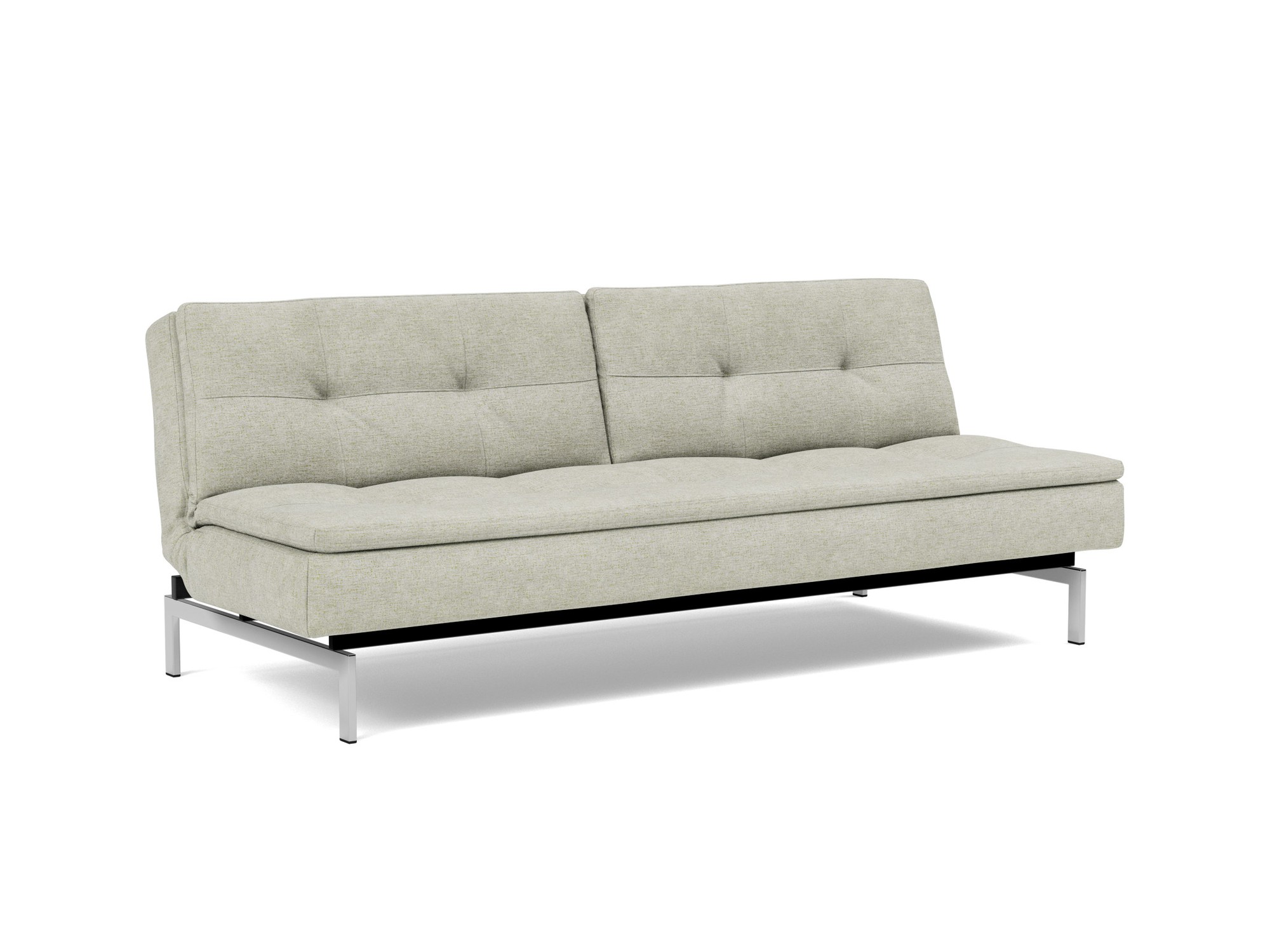 Schlafsofa Dublexo Flachgewebe Avella 280-Sand Beine Chrom