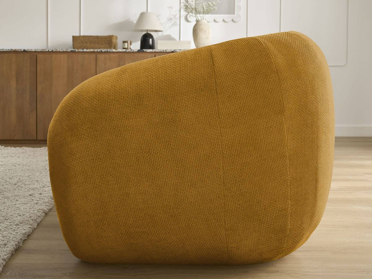Bobochic Neyo Schlafsofa 3-Sitzer Stoff Gelb