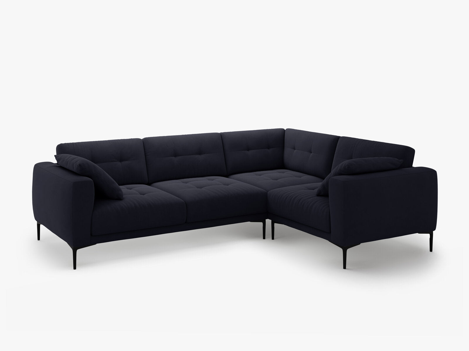 Micadoni Ecksofa Bemy 4-Sitzer Rechts Samt Königsblau