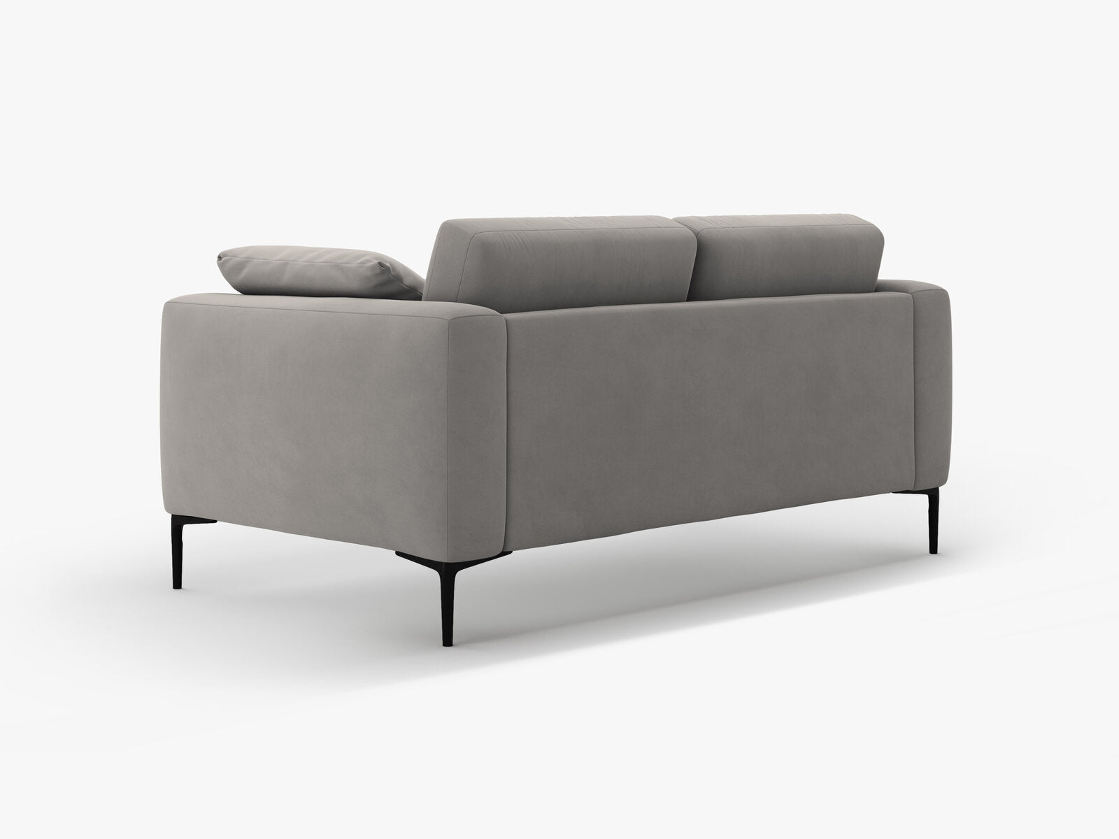 Micadoni Sofa Bemy 2-Sitzer Samt Grau