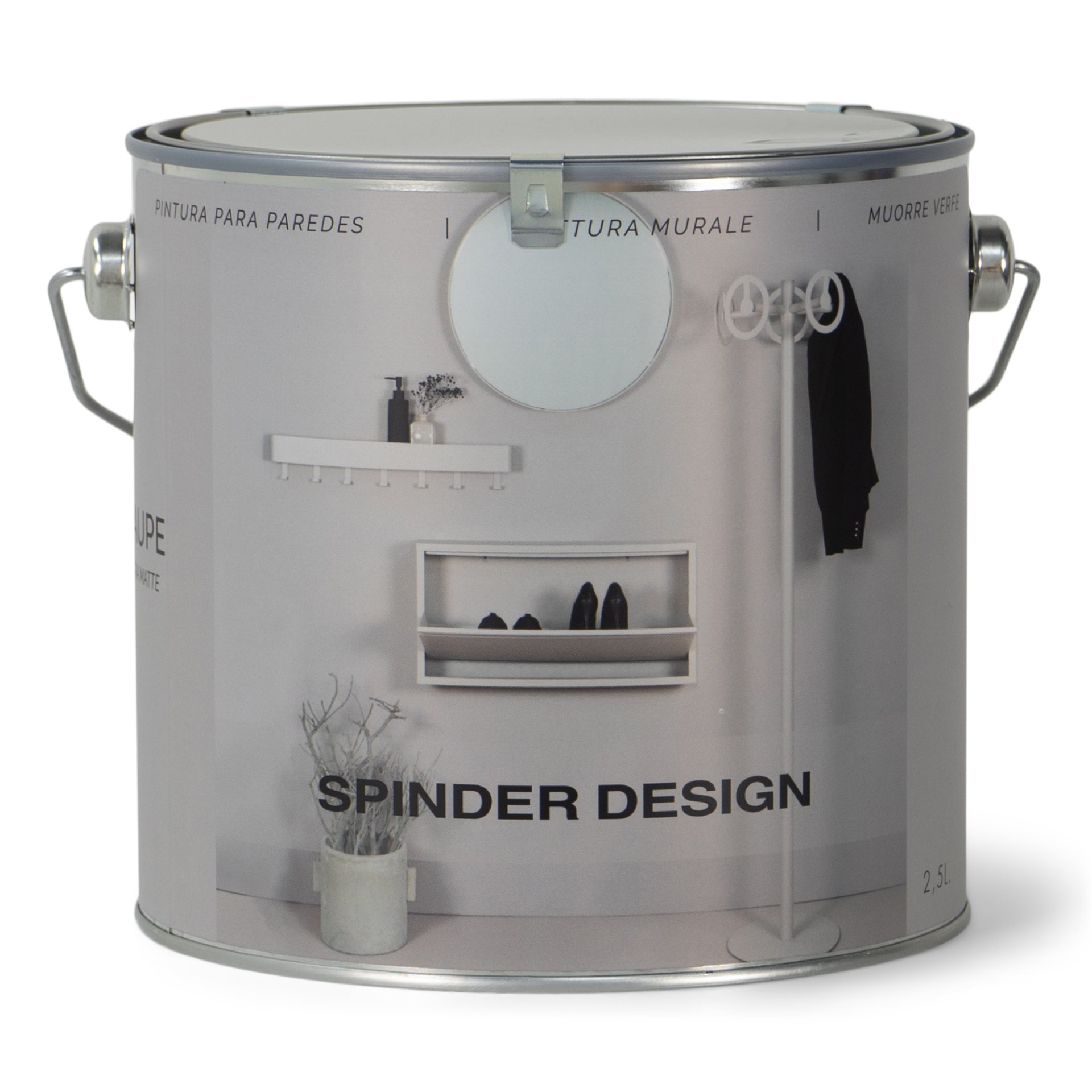 Spinder Design Wandfarbe Silky Taupe 2,5 Liter