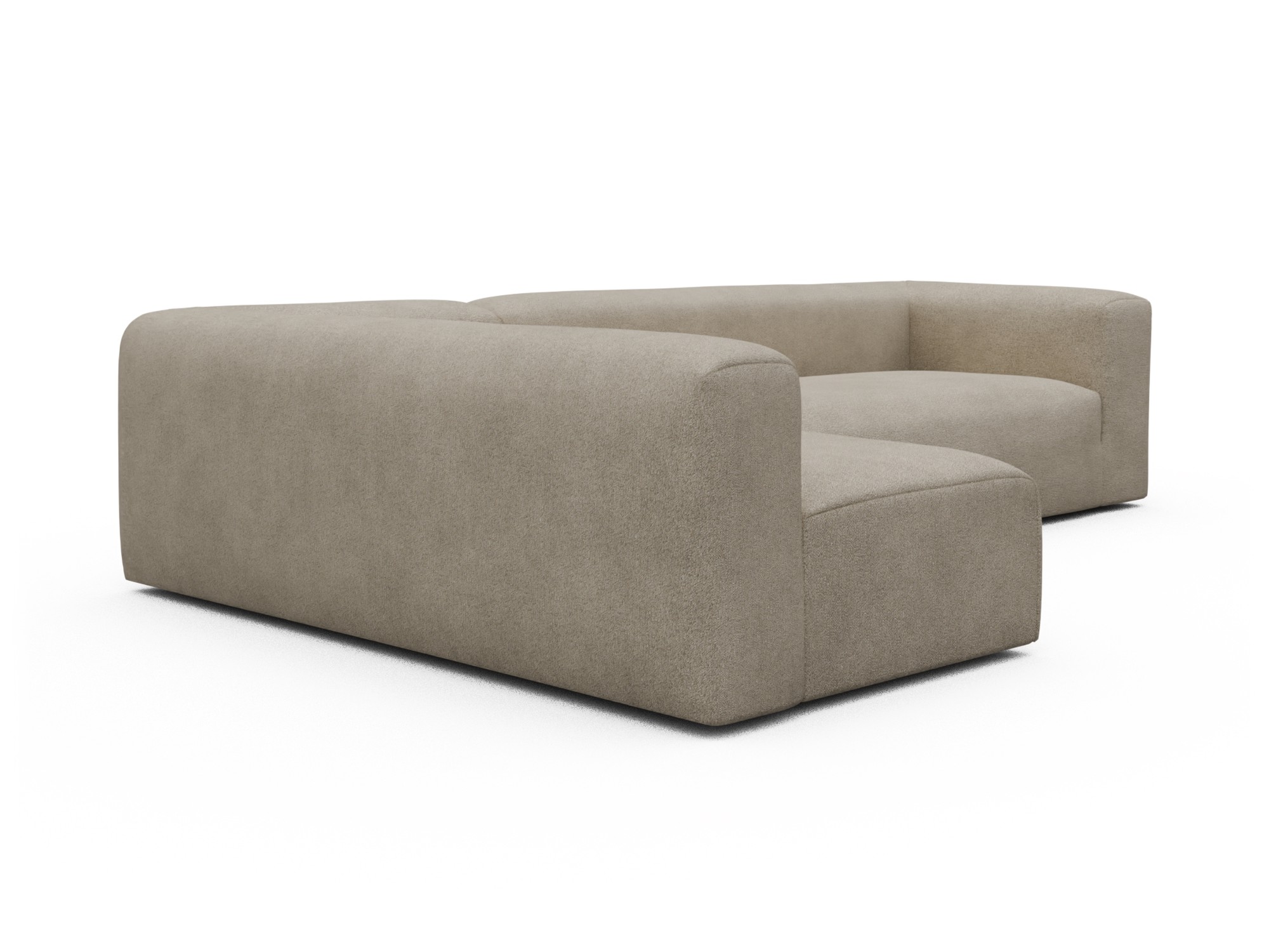 Skandi Home Ecksofa Fred 2x 2,5-Sitzer links offen Boucle-Belge moebelfaktor