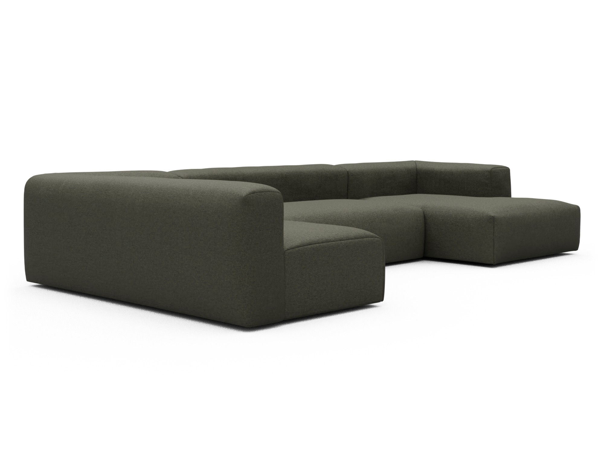 Skandi Home Wohnlandschaft Fred Chaiselongue rechts mit 2-Sitzer und lange Armlehne links Sama-Winter-Moss moebelfaktor
