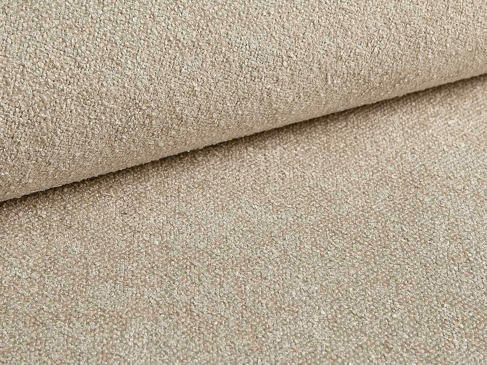 Micadoni Stauraumbett mit Kopfteil Eric Boucle Sicuro Helles Beige 180x200