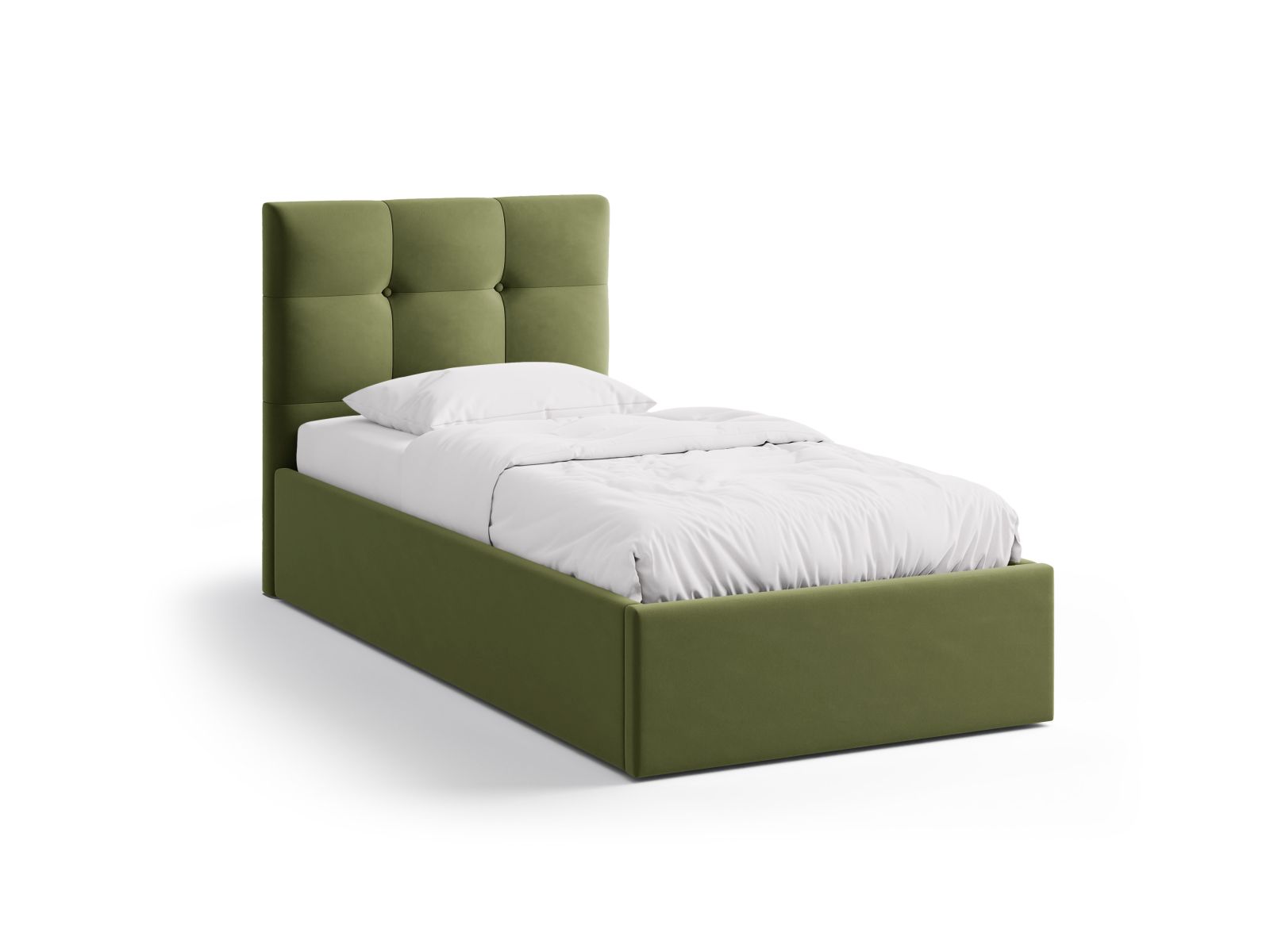 Micadoni Bett Phaedra Samt Magic Velvet Armeegrün 90x200