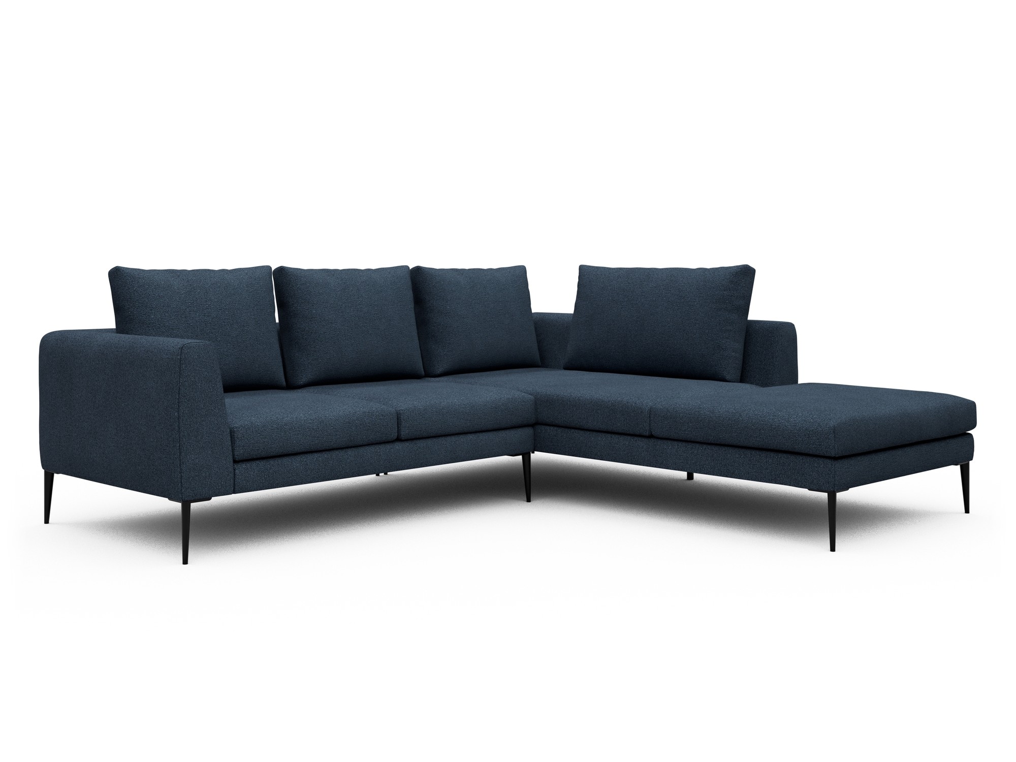 Skandi Home Ecksofa Paul Relax-Ecke rechts mit 2-Sitzer Boucle-Blue moebelfaktor