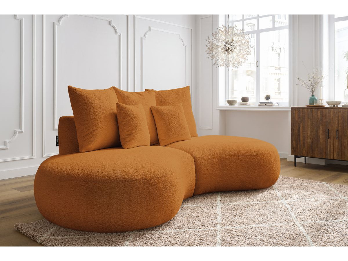 Bobochic Saint-germain Sofa 3-Sitzer Bouclé-Stoff Gelb