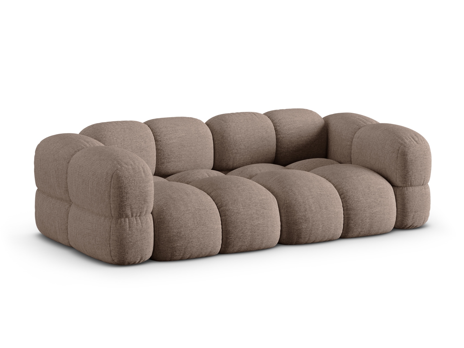 Cosmopolitan Design Sofa Loretto 4-Sitzer Strukturierter Stoff Sorella Cappuccino