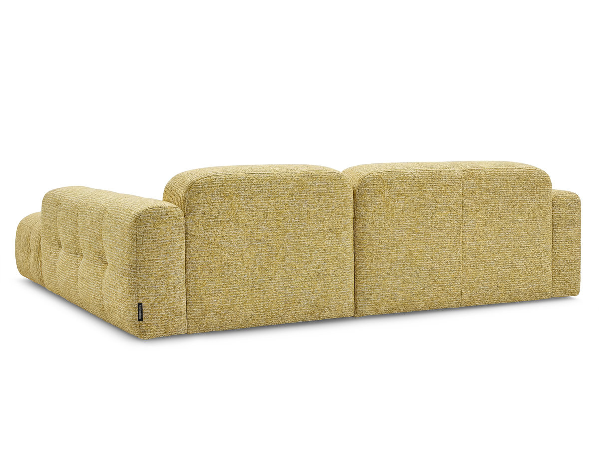 Bobochic Laura Ecksofa Melange-Stoff Gelb Ecke rechts