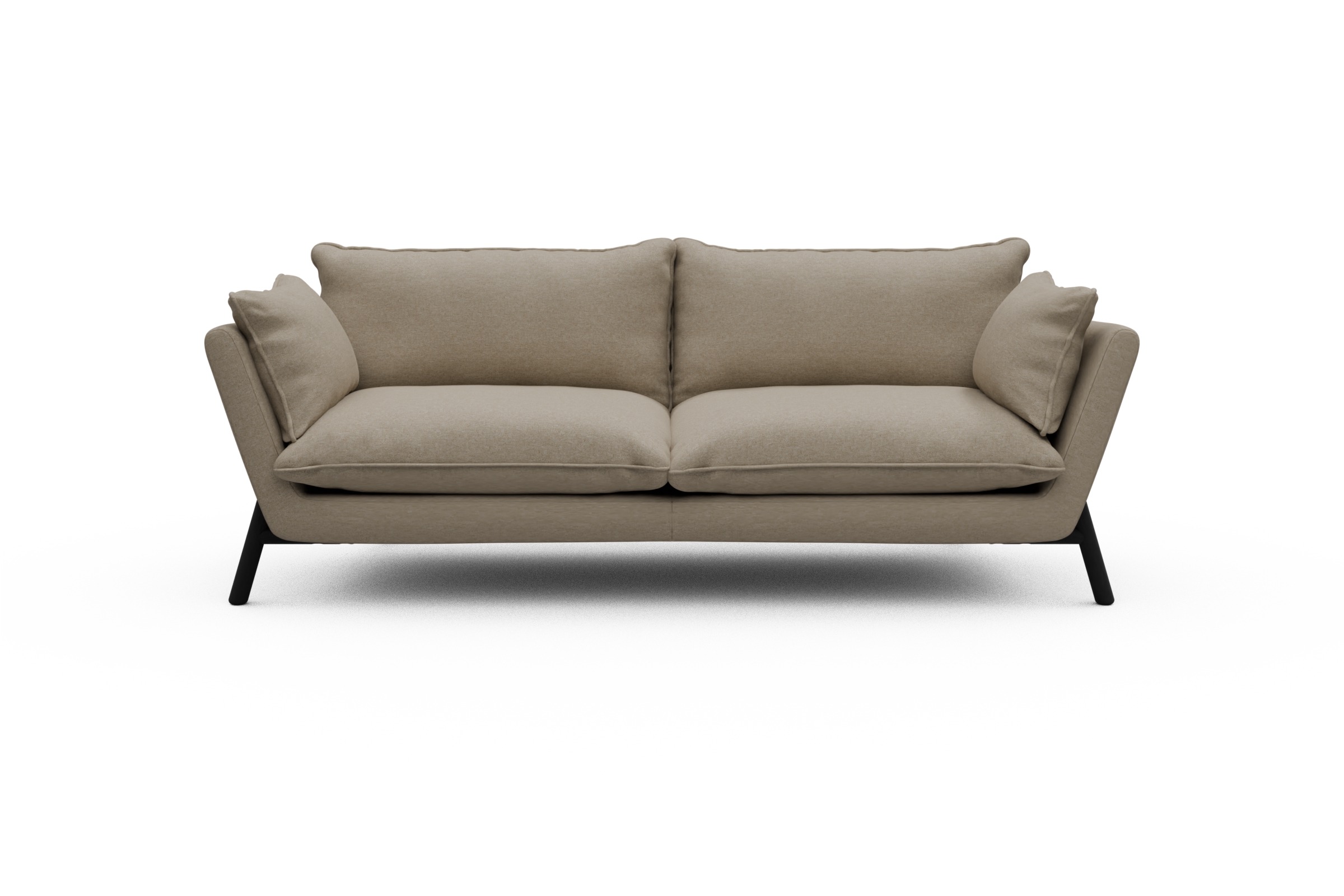 Skandi Home Sofa Emil PREMIUM 3-Sitzer Beinfarbe Eiche Schwarz Satya-Natural moebelfaktor