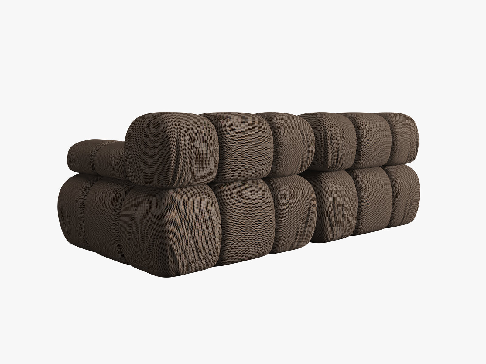 Micadoni Modulares Sofa Bellis 2-Sitzer 3D-Stoff Sonic Braun