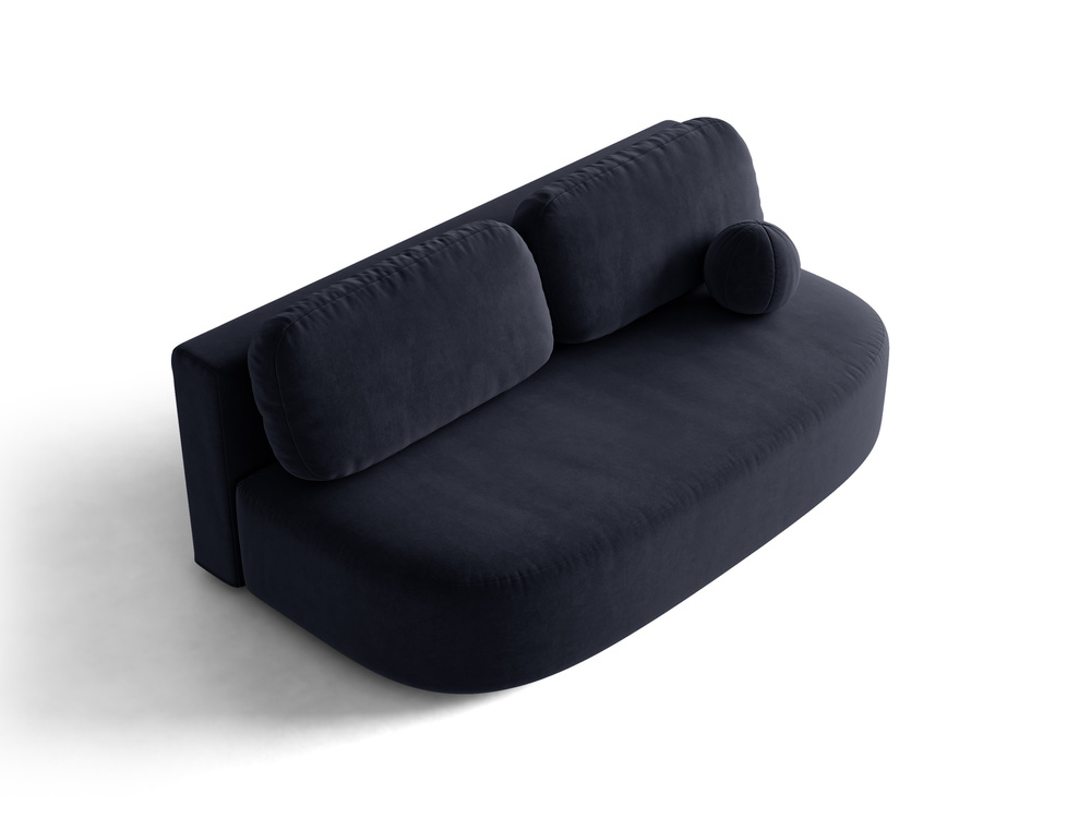 Cosmopolitan Design Schlafsofa Sophia 3-Sitzer mit Bettkasten Samt Salvador Königsblau