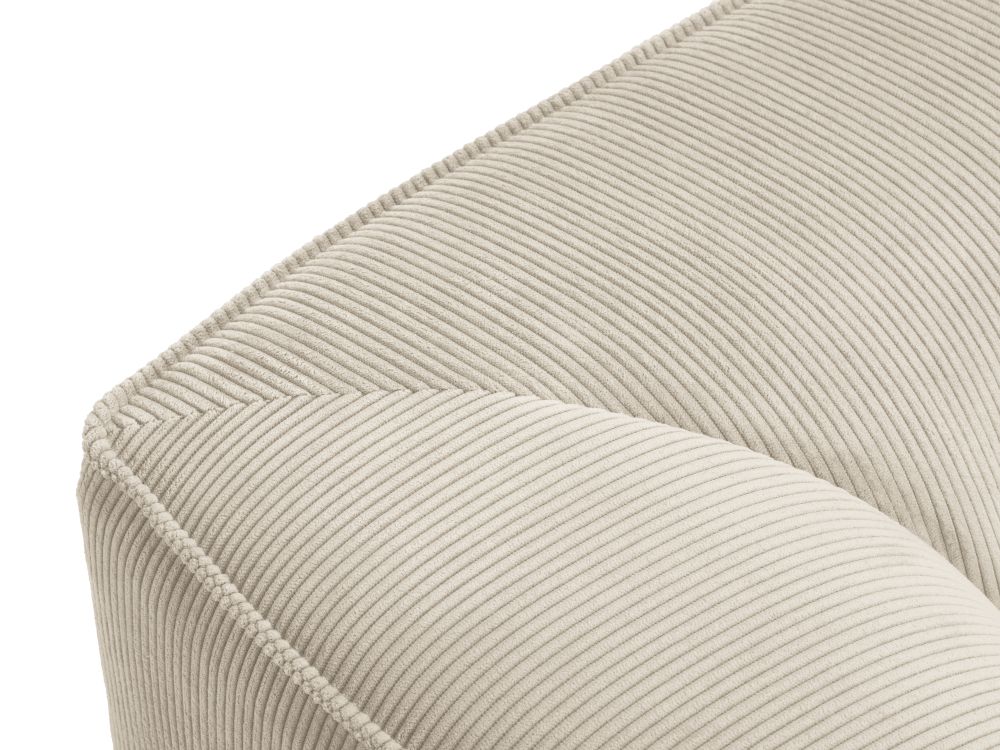Cosmopolitan Design Ecksofa Siena 3-Sitzer Kord Scala Helles Beige Links