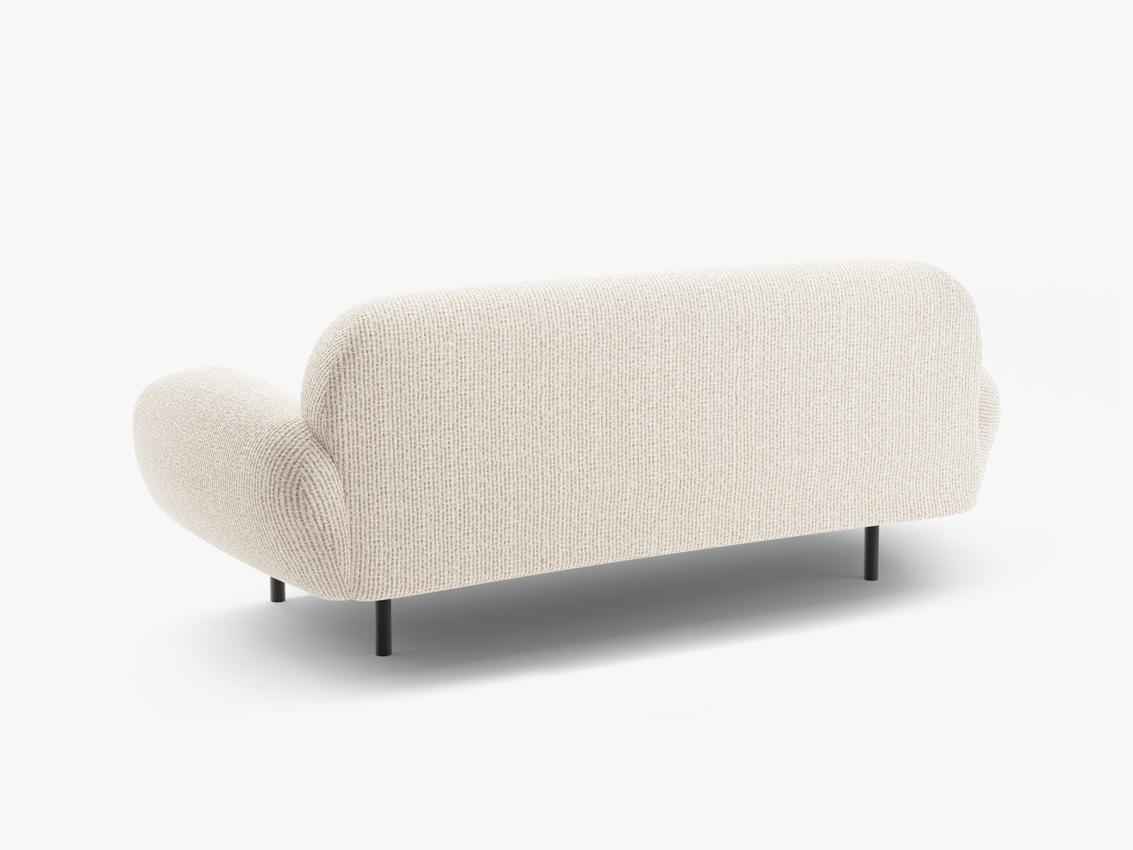 Micadoni Sofa Poppy 2-Sitzer große Version Chenille Silencio Helles Beige