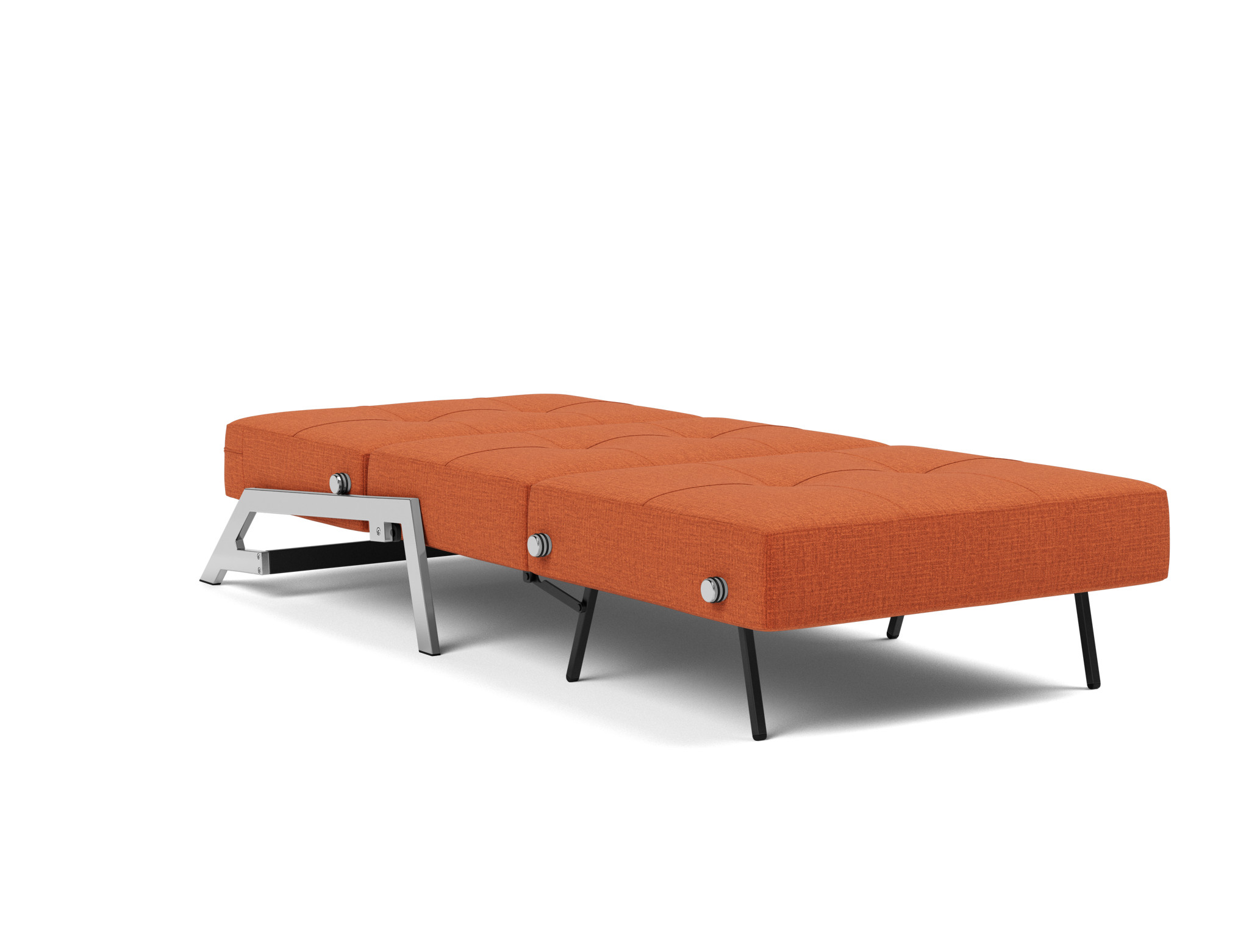 Schlafsessel Cubed 90 Chenille Esina 412-Rust-Orange Beine Chrom
