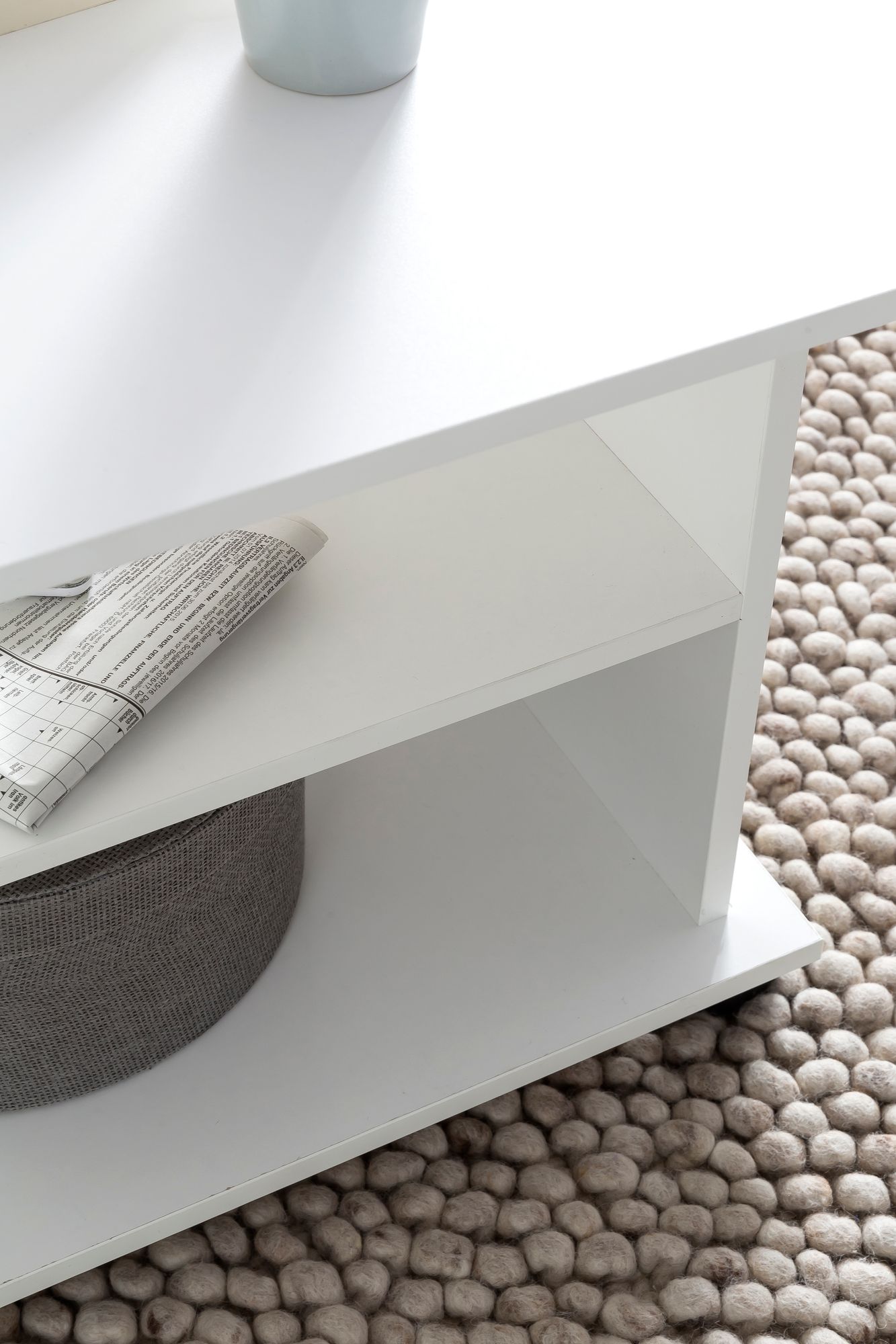 Couchtisch Fjaera Weiß 95 × 54,5 × 51 cm
