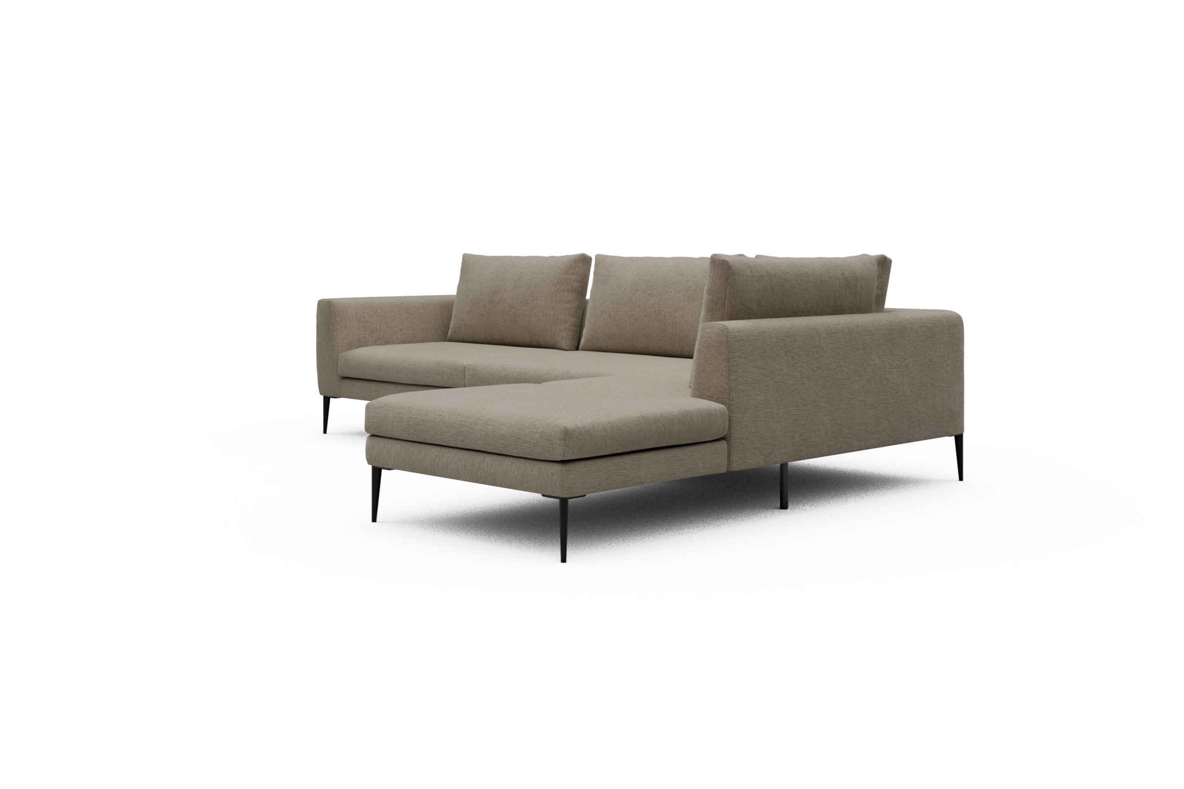 Ecksofa Paul Relax-Ecke links mit 3-Sitzer Smooth-Beige