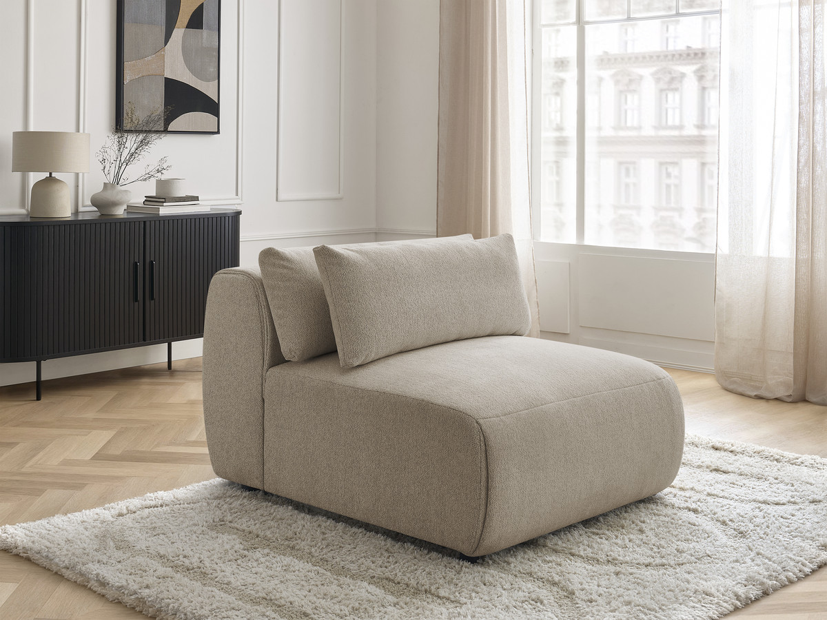 Bobochic Jana Sofamodul 1-Sitzer Melange-Stoff Taupe