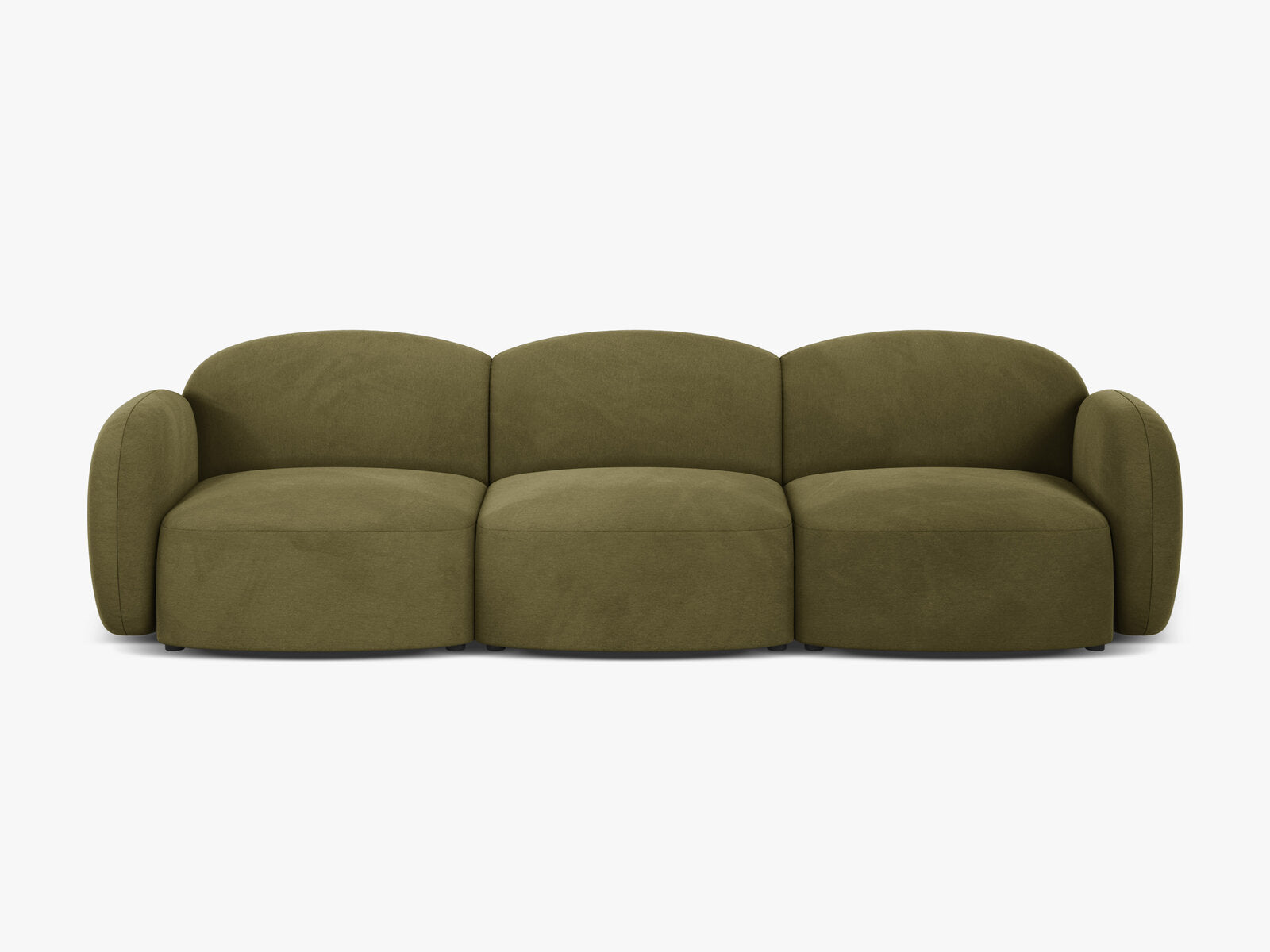 Micadoni Sofa Blair 3-Sitzer Samt Casino Hellgrün
