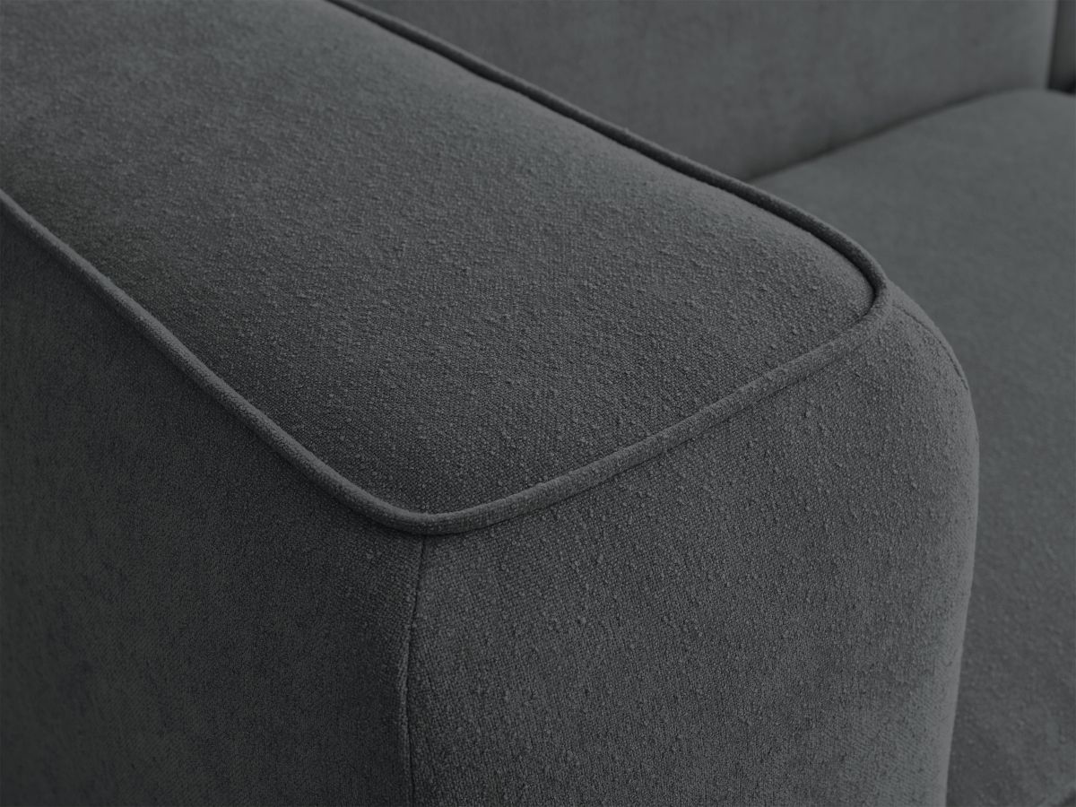 Bobochic Zephyr Ecksofa 260 × 165 cm Strukturstoff Dunkelgrau Ecke rechts